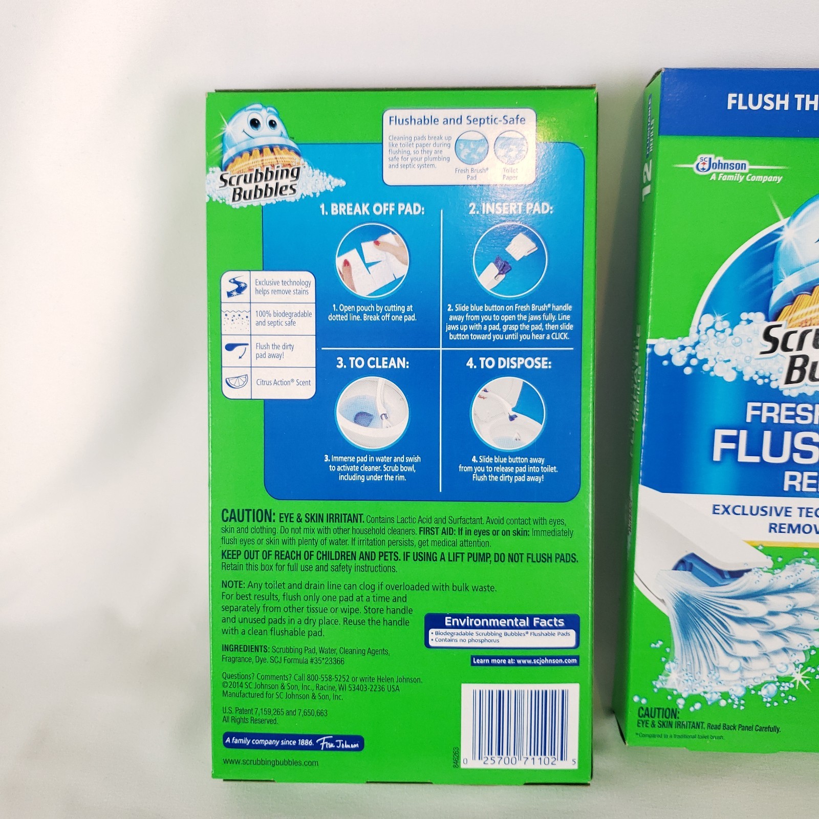 Scrubbing Bubbles Fresh Brush Flushable Refills Lot Of 2 Boxes Citrus Scent