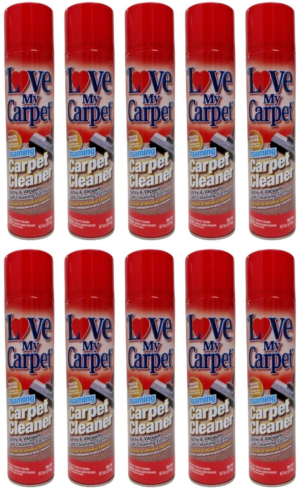 ( LOT 10 ) Love My. Carpet Foaming Cleaner, Fights Odor, Spray & Vacuum 9.7 OzEa