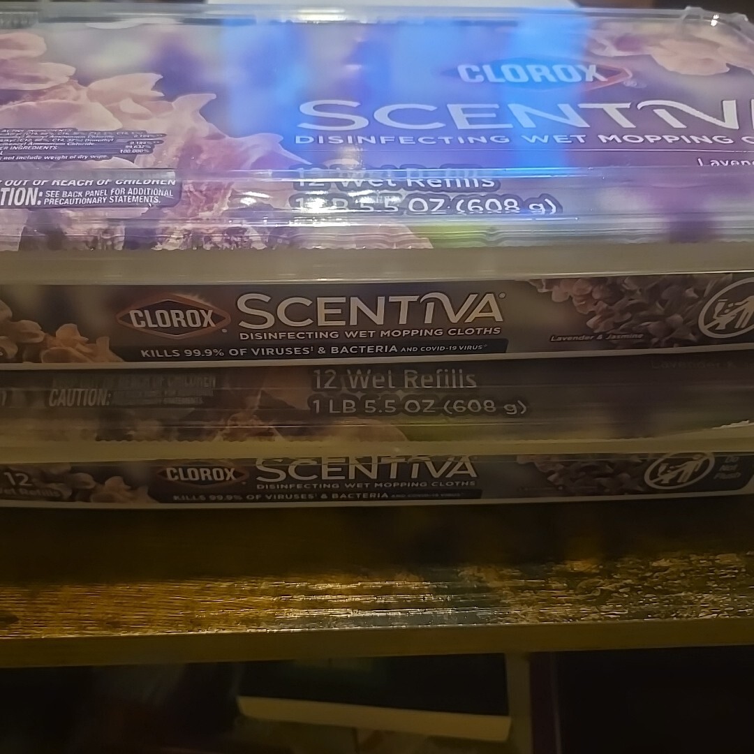 LOT OF 2 CLOROX Scentiva Wet Mopping Cloths 12 Refills Lavender & Jasmine