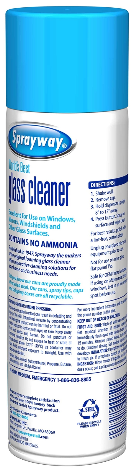 Heavy Duty Foam Cleaner 19 Oz Pack of 12 Ammonia Free Glass Cleaner
