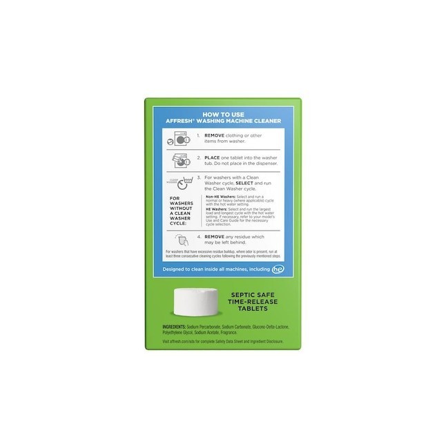 affresh Count Washing Machine Cleaner Tablets