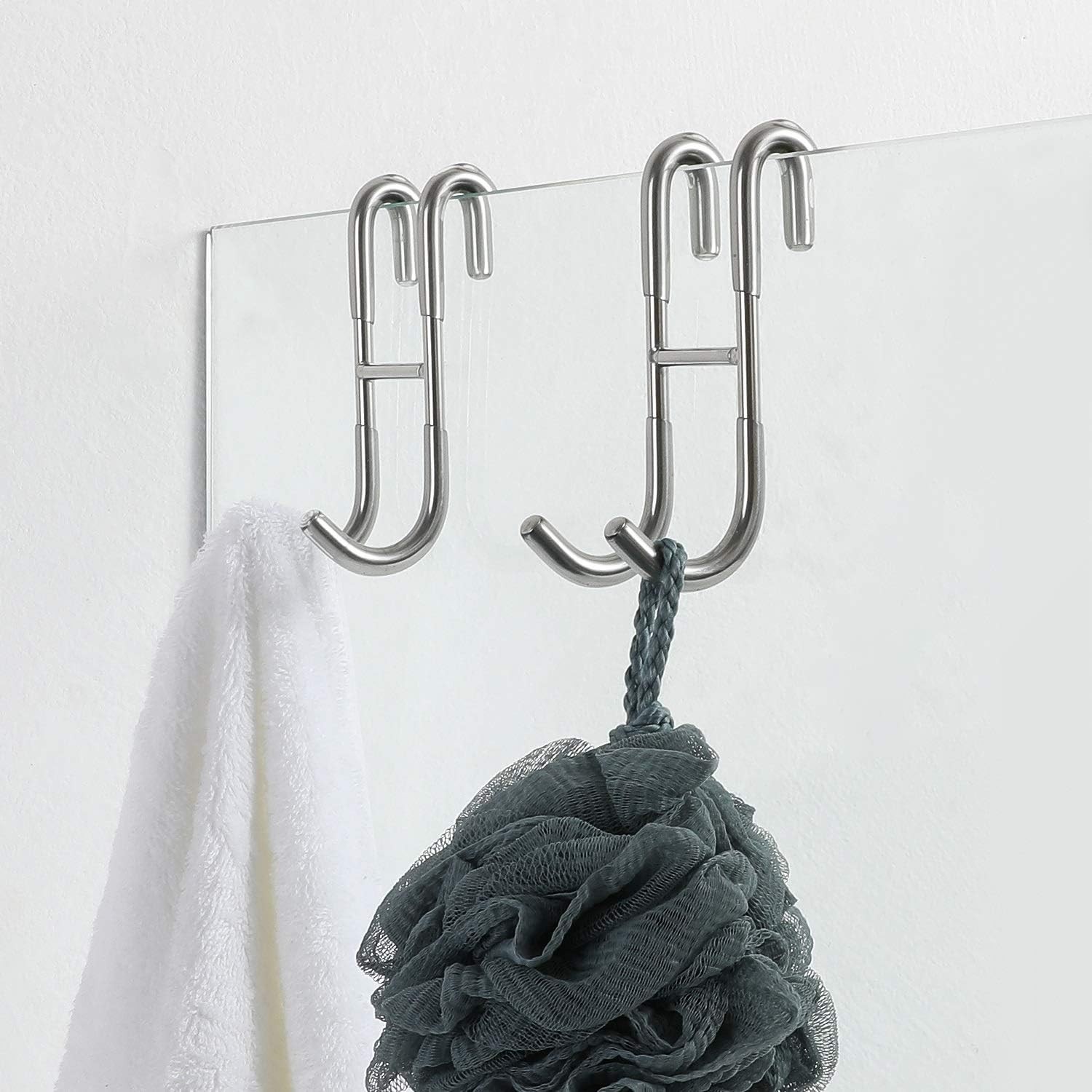 10-Inch Shower Squeegee Set Includes Shower Door Hook & Adhesive Hook Squeegee