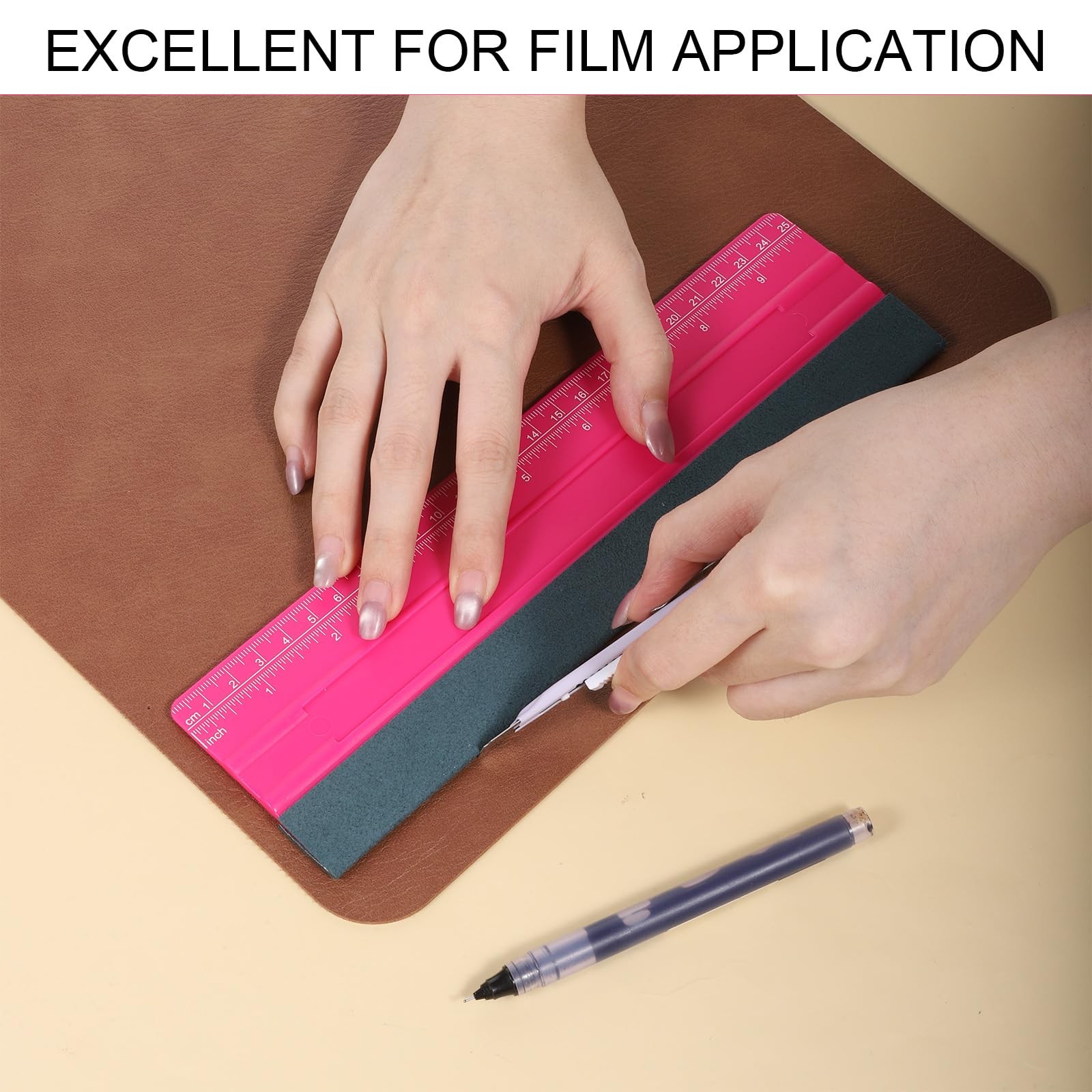 Professional Squeegee for Vinyl, 10 Inch Vinyl Squeegee Tool with Ruler for W…