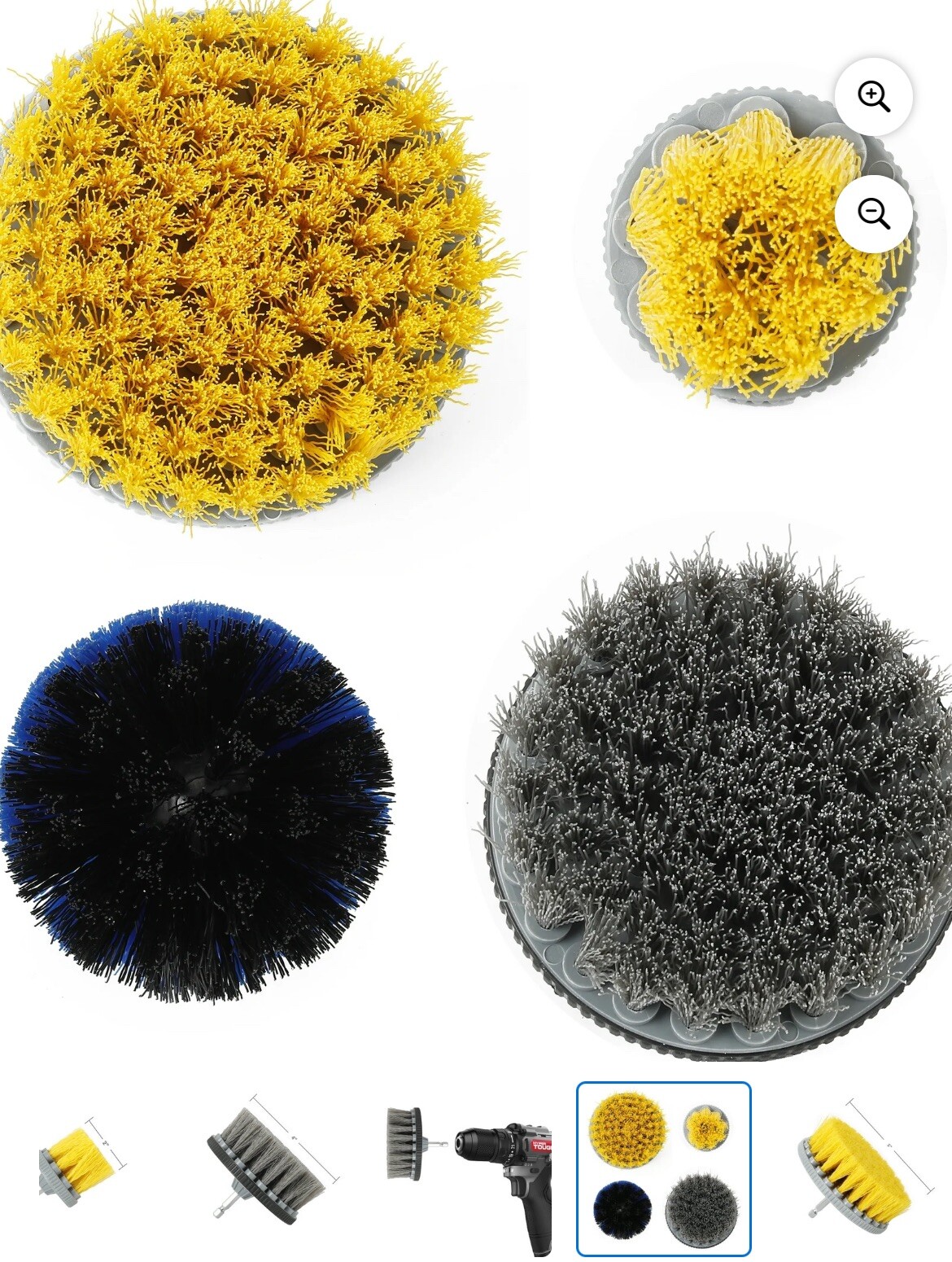 All Purpose Durable Time Saving Drill Brush Cleaning Kit – 4 Piece