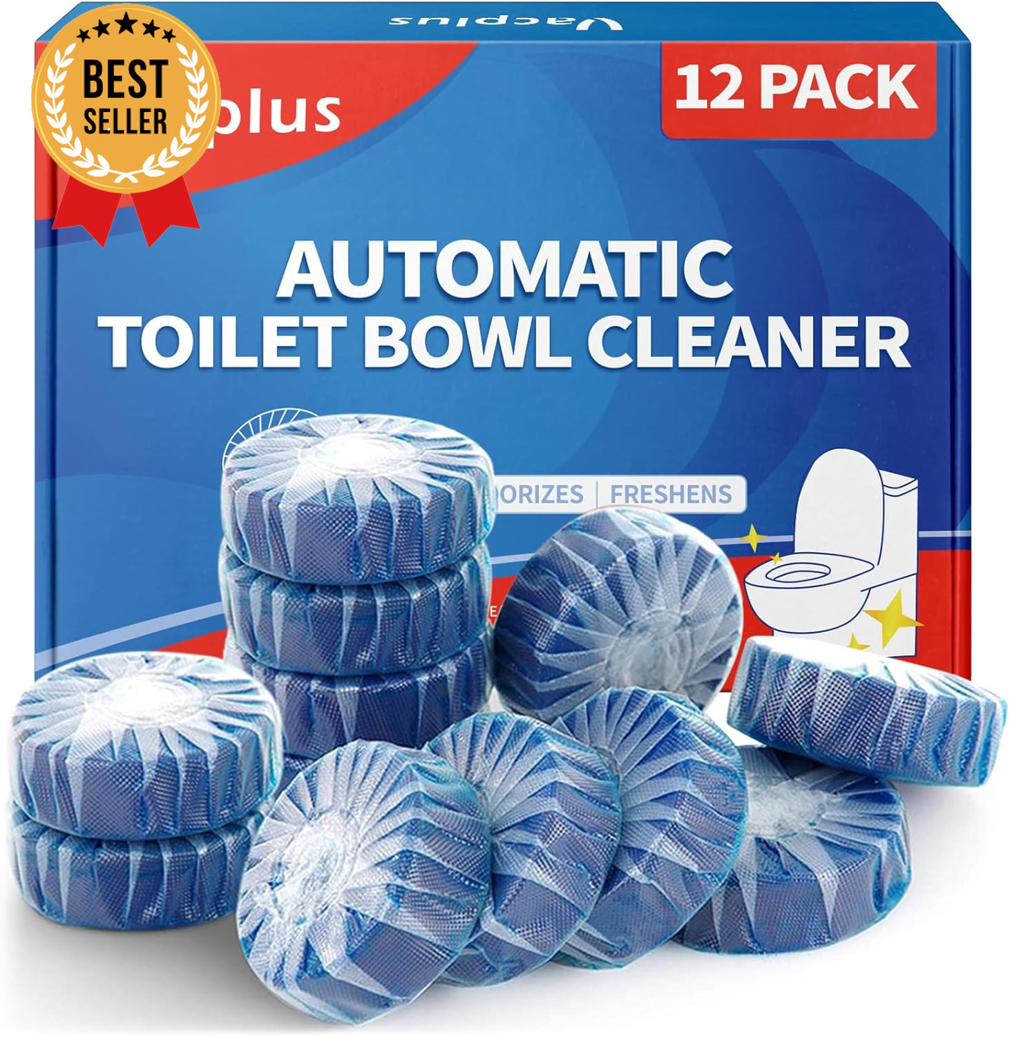 Automatic Toilet Bowl Cleaner Tablets 12 Pack Bathroom Tank Cleaner VA-T165