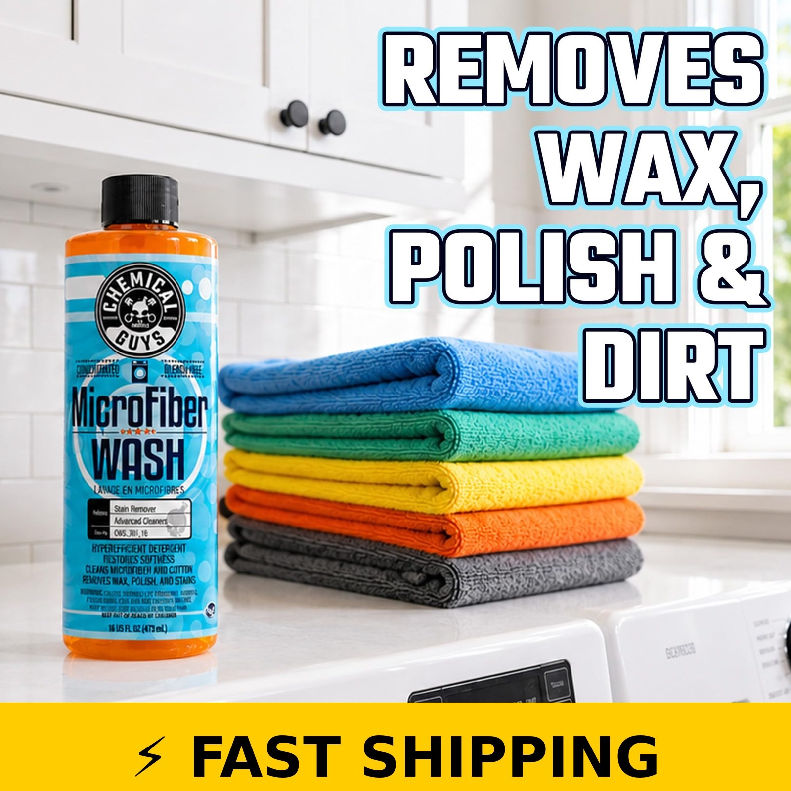 Chemical Guys Microfiber Cleaning Cloth Detergent – 16 oz