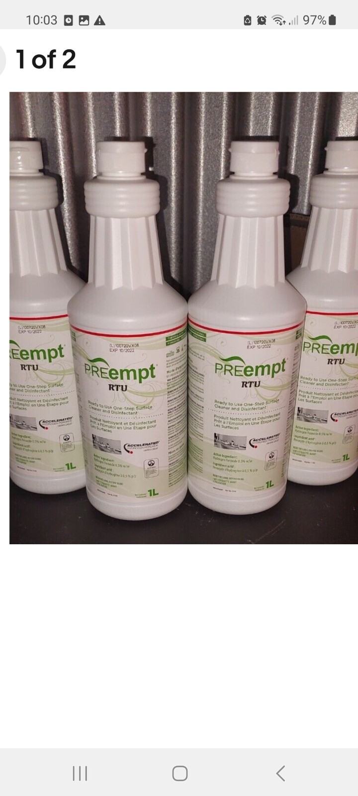 Canada ship PREempt RTU Ready to Use Multi-Surface One-Step 1 quart