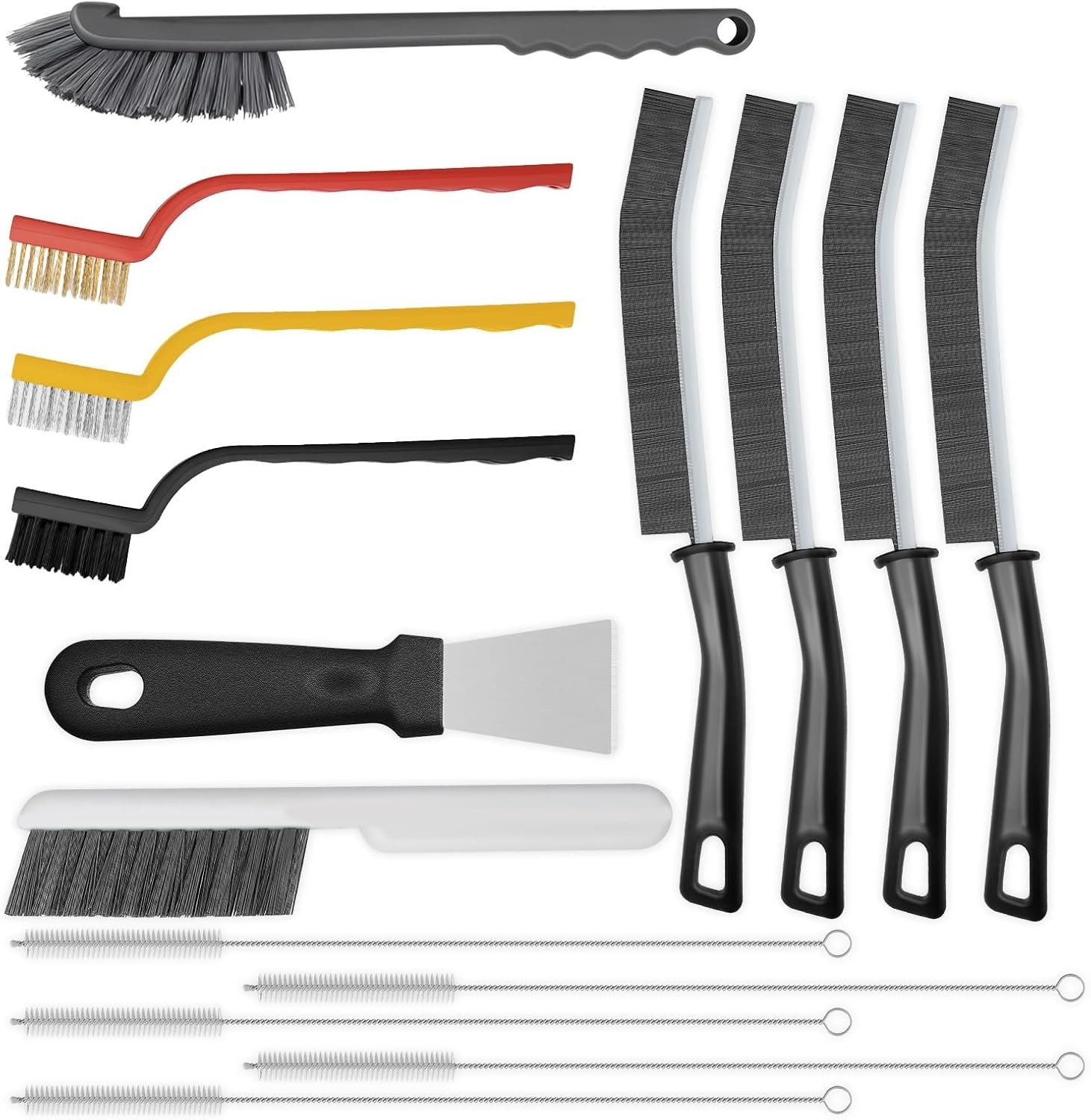 15pcs Crevice Cleaning Brush, Hard Bristle Scrub Brushes Tools, Multifunctional