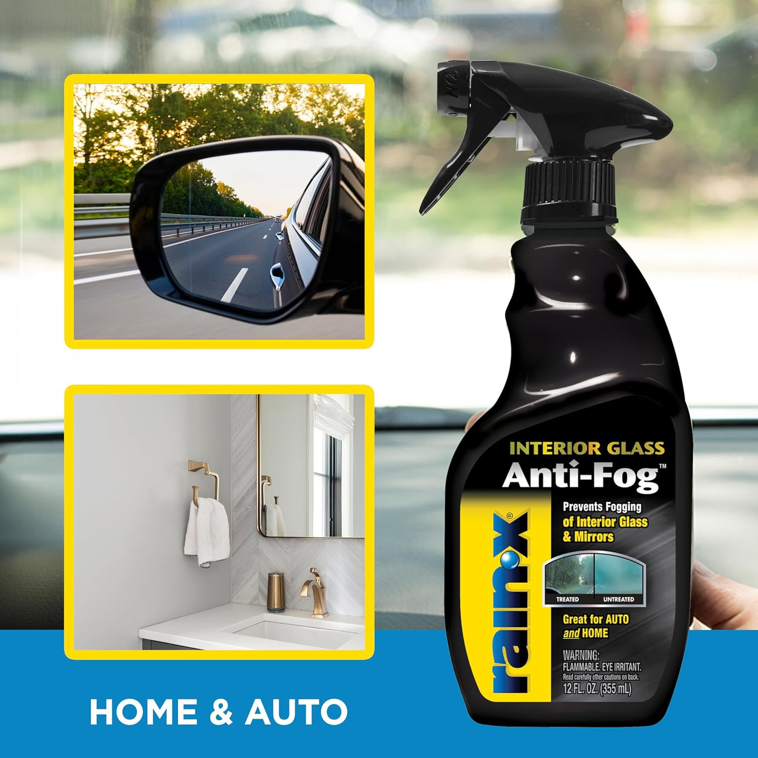 630543 Interior Glass Anti-Fog, 12 Oz. – Prevents Fogging of Interior Glass and