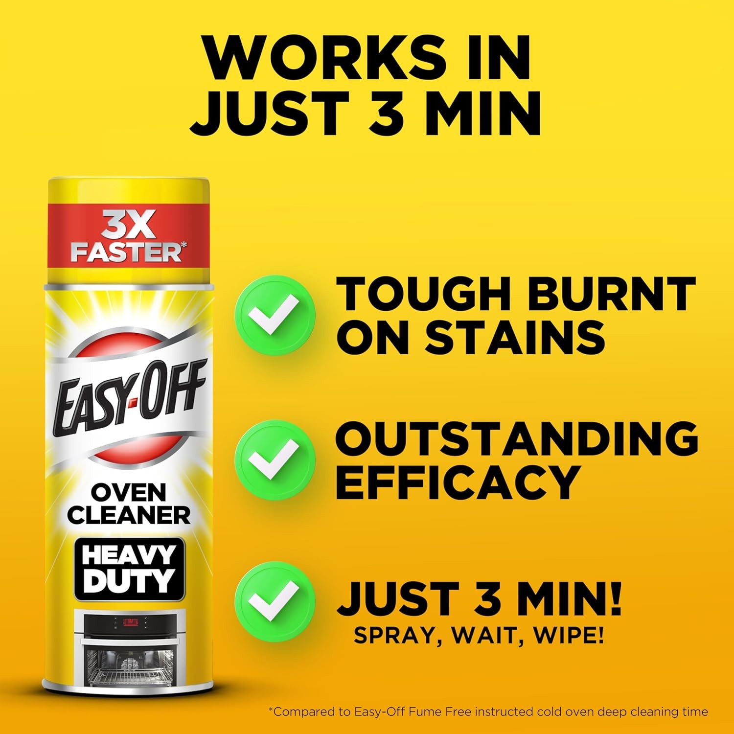 Easy-Off Heavy Duty Oven Cleaner Foam, Removes Grease & Burned-On Food, For Oven