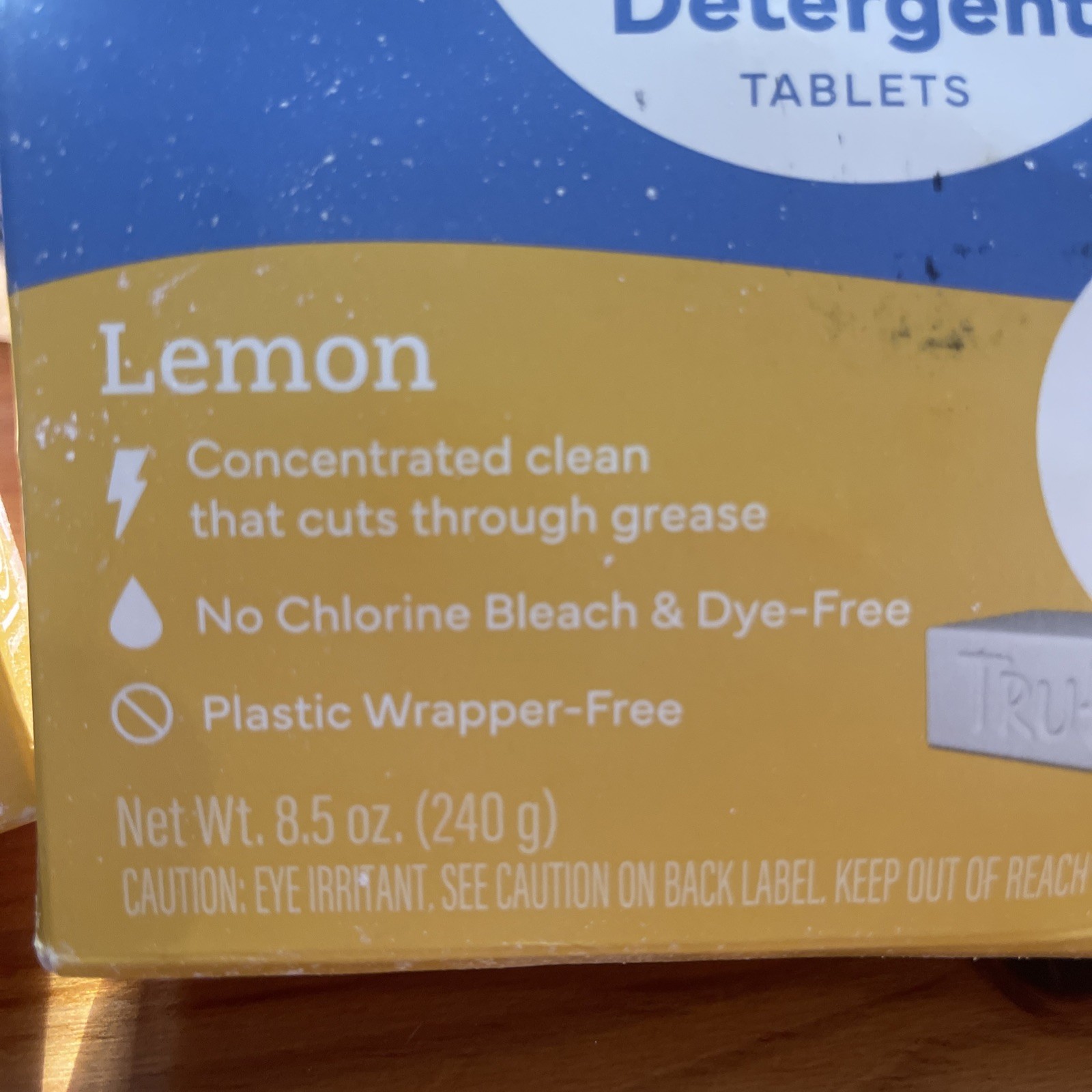 Tru Earth Dishwasher Detergent Tablets Lemon Scent 40 Tablets Cuts Grease X(2)