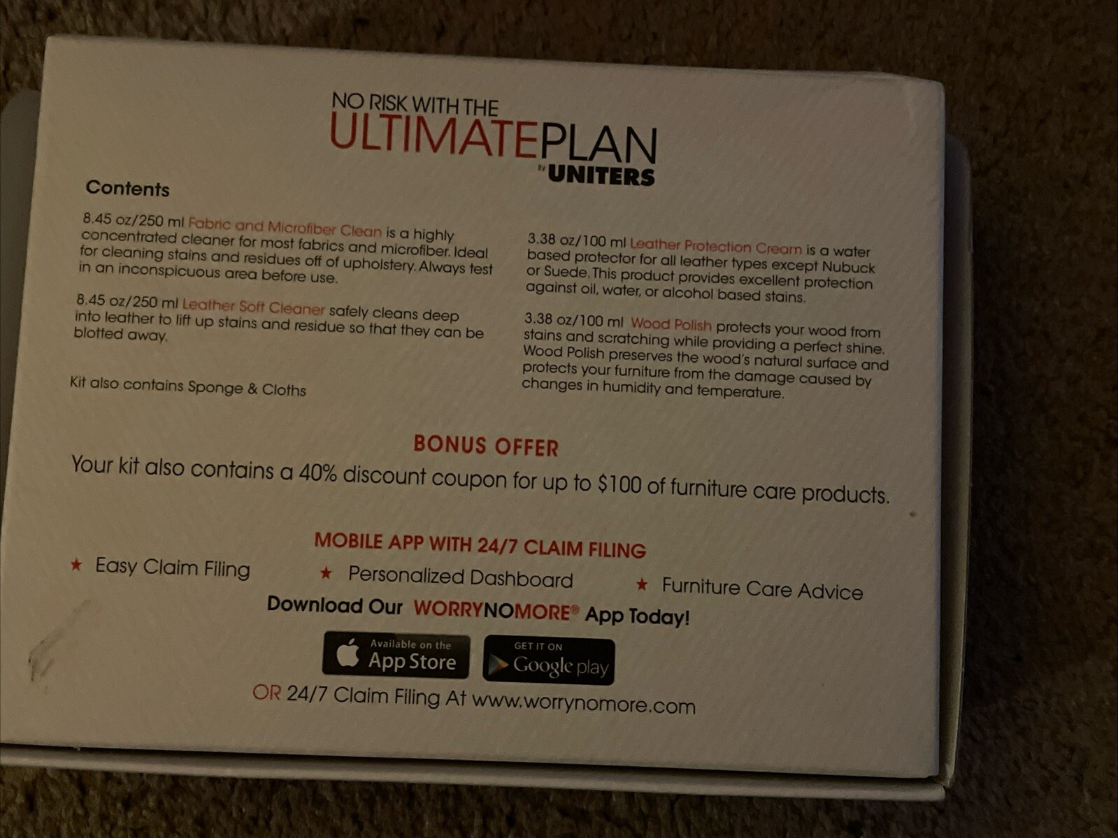 Ultimate Plan Uniters Furniture Cleaning Kit (Fabric, Leather, & Wood)