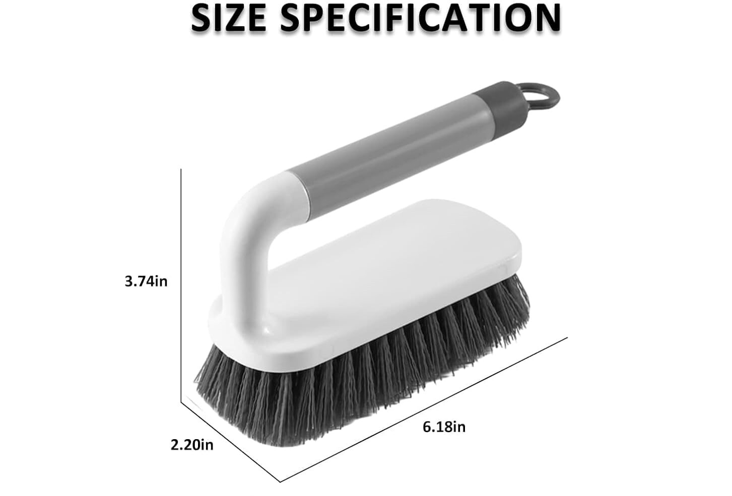 2Pcs Scrub Brush Heavy Duty Cleaning Scrubbing Brushes With Handle For Bathroom