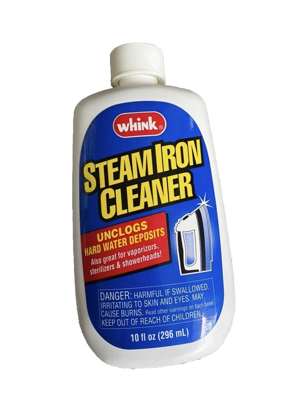 Whink Steam Iron Cleaner 10 oz Unclogs Hard Water Deposits