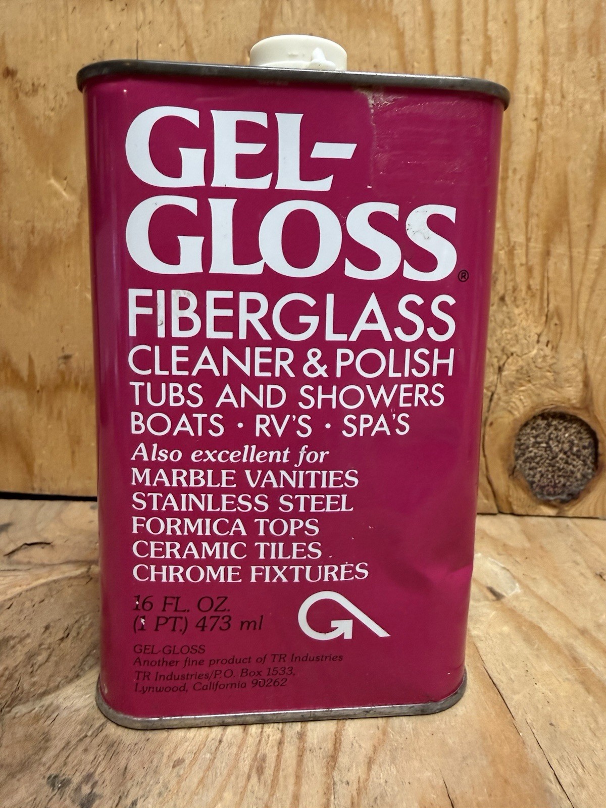 Gel Gloss Original Formula Gel-Gloss 16 oz. Fiberglass Cleaner New Full Can