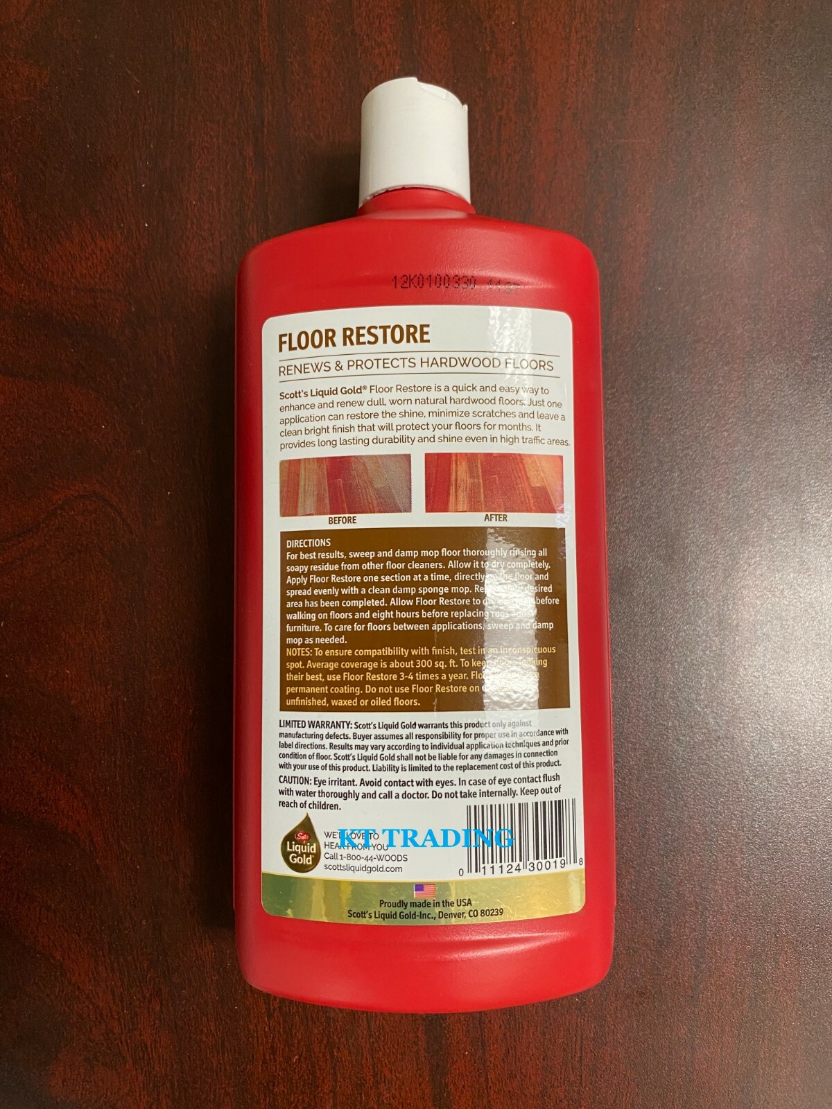 Scotts LIQUID GOLD ~ QUICK & EASY Hardwood FLOOR RESTORE Renew & Protect 24oz