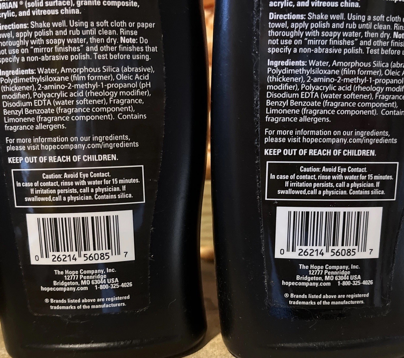 HOPE’S Perfect Sink Cleaner & Polish, Restorative, Lot Of 2- 8.5 Fl Oz Bottles