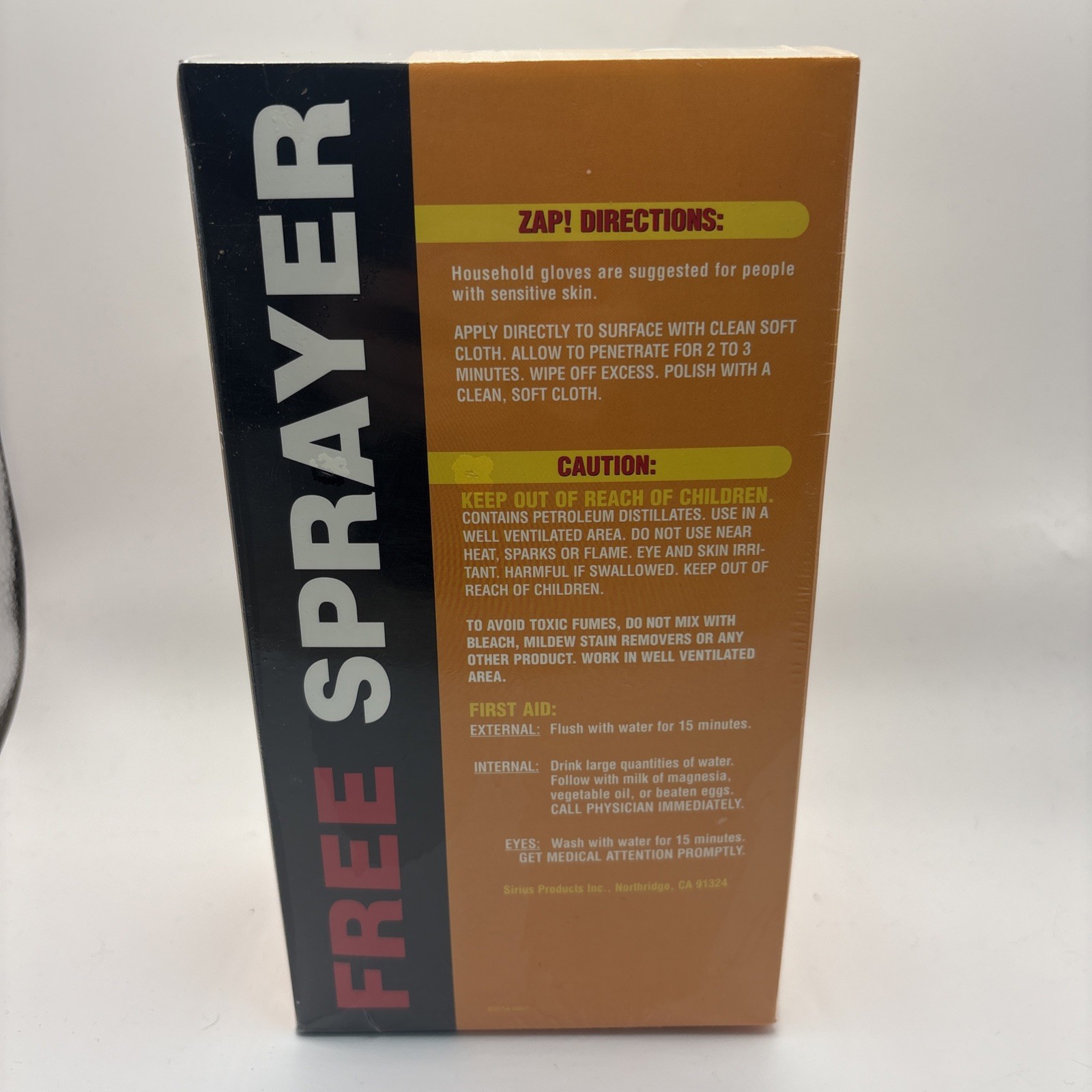 ZAP Professional Wood Restorer 16 oz w/Sprayer Restores Surfaces NEW Sealed