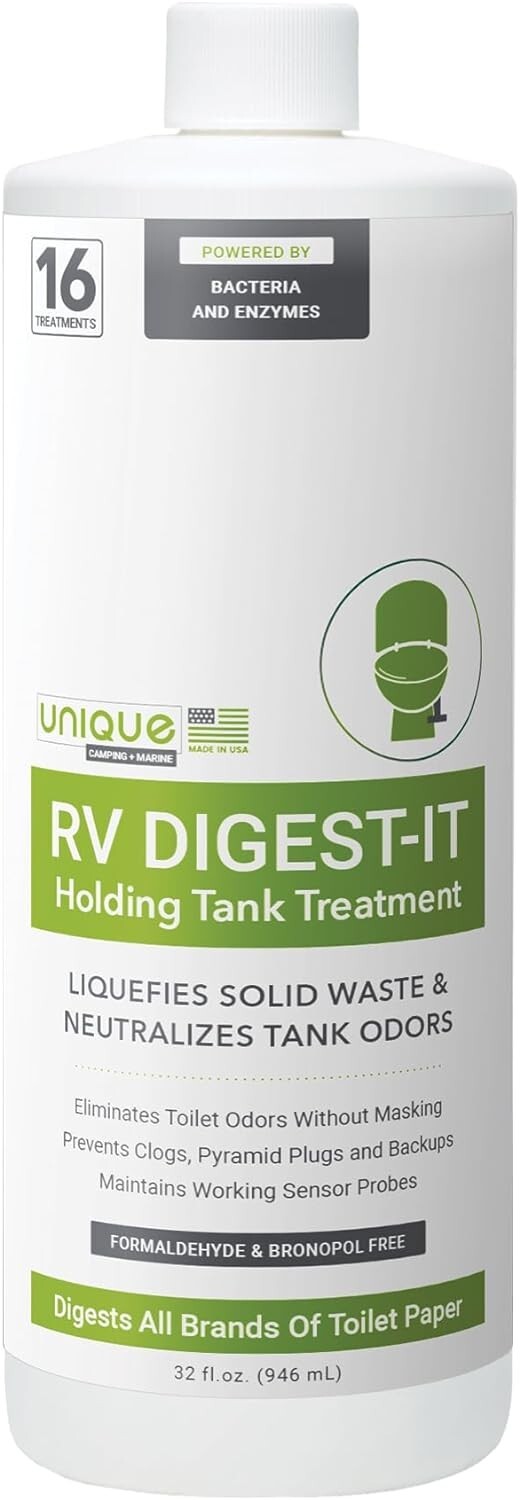 Unique RV Digest-It Holding Tank Treatment – Liquid 16 Treatments, 32 Oz.