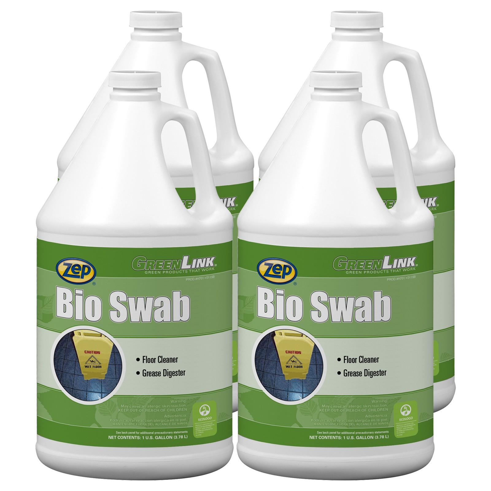 Zep Bio Swab Floor Cleaner, Odor Eliminator and Grease Digester 1 Gal H70123