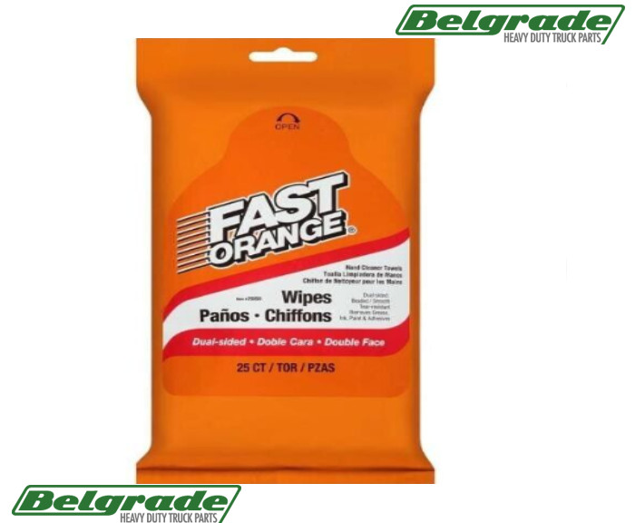 Permatex FAST ORANGE HD Hand Cleaner Wipes 25 CT