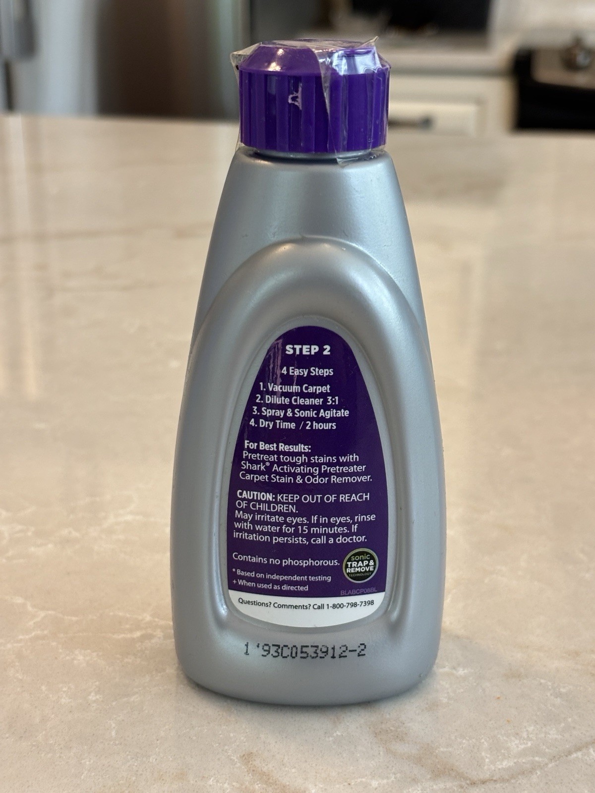 NEW🚨Shark Low Moisture No Rinse Carpet Shampoo English Lavender Concentrate 8oz