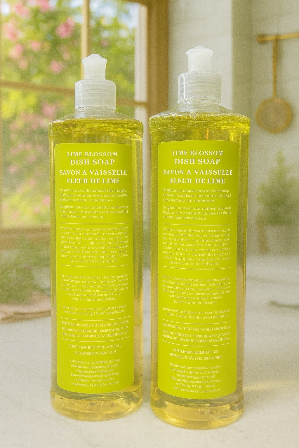 2 Lim Ed Williams Sonoma Lime Blossom Dish Soap Essential Oils + Aloe 16fl Oz