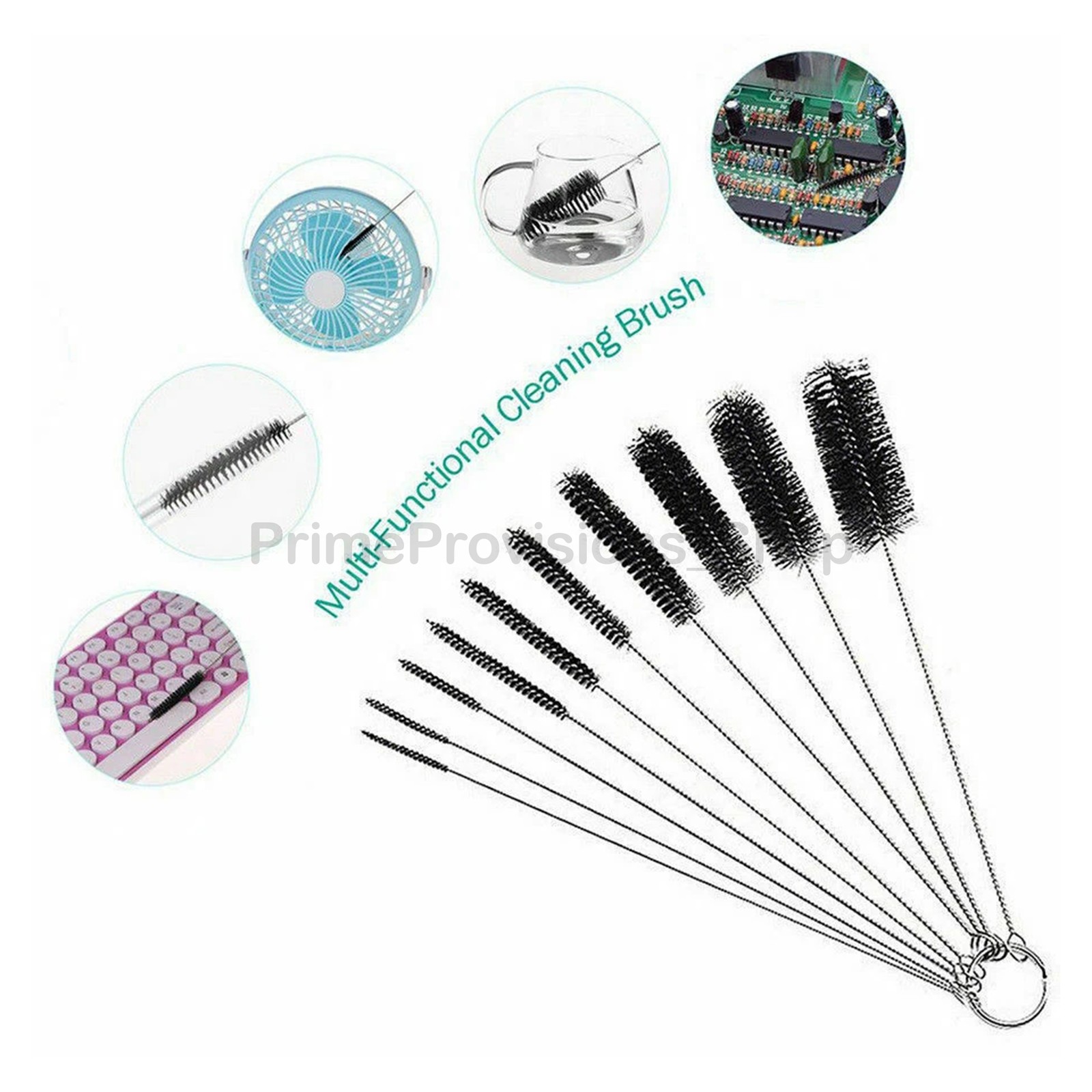 NEW 10PCS Set Nylon Small Straw Brush Cleaner Bottle Tube Pipe Long Cleaning US