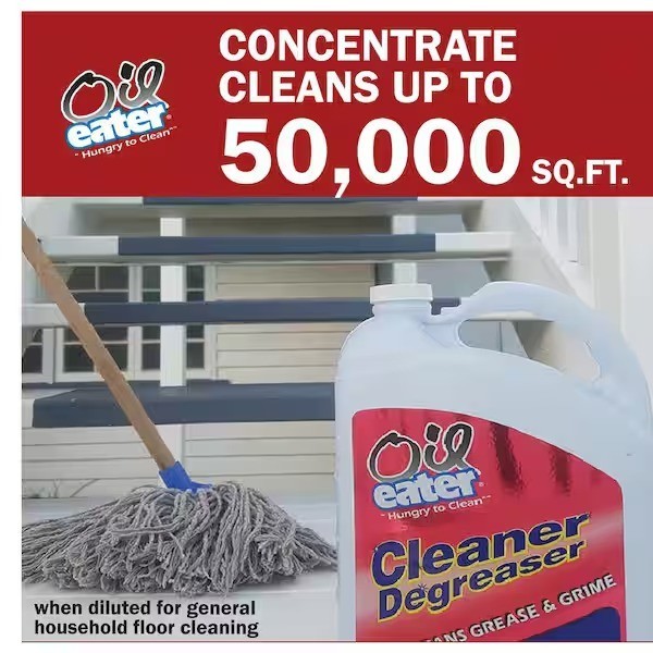 Oil Eater Cleaner Degreaser 1 Gallon Concentrated Color Safe Non-Corrosive