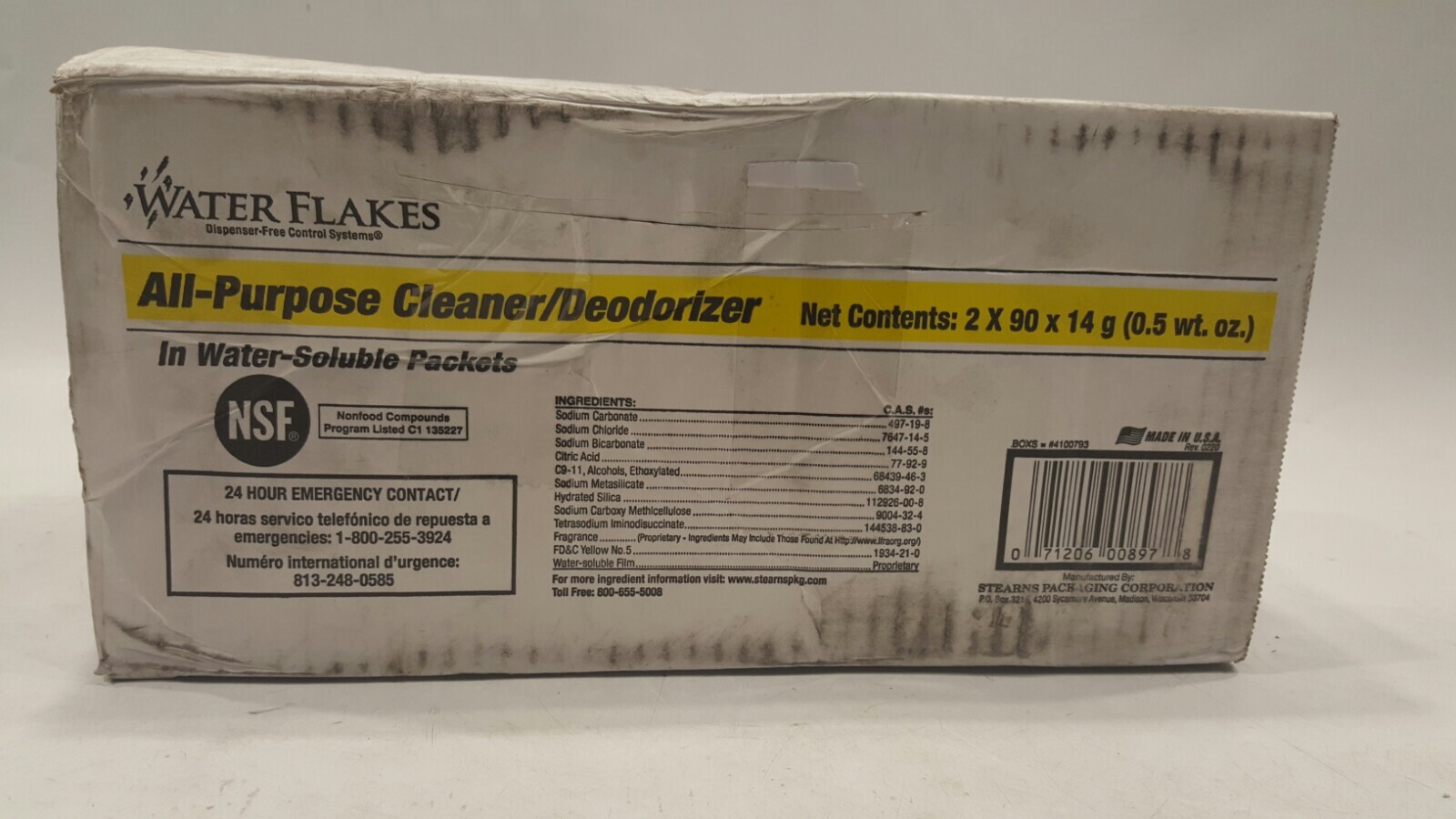 Water Flakes All Purpose Cleaner/Deodorizer #27008978 [0.5 wt.oz] New Case of 2
