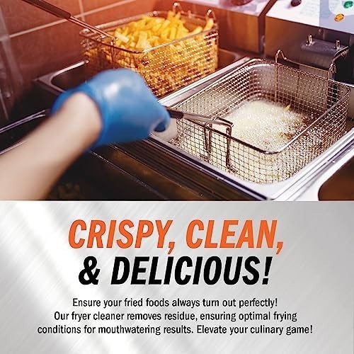 Fryer Cleaner – 8-Lbs – Fryer Boil Out – Contains 21 Cleanings – Concentrated Po
