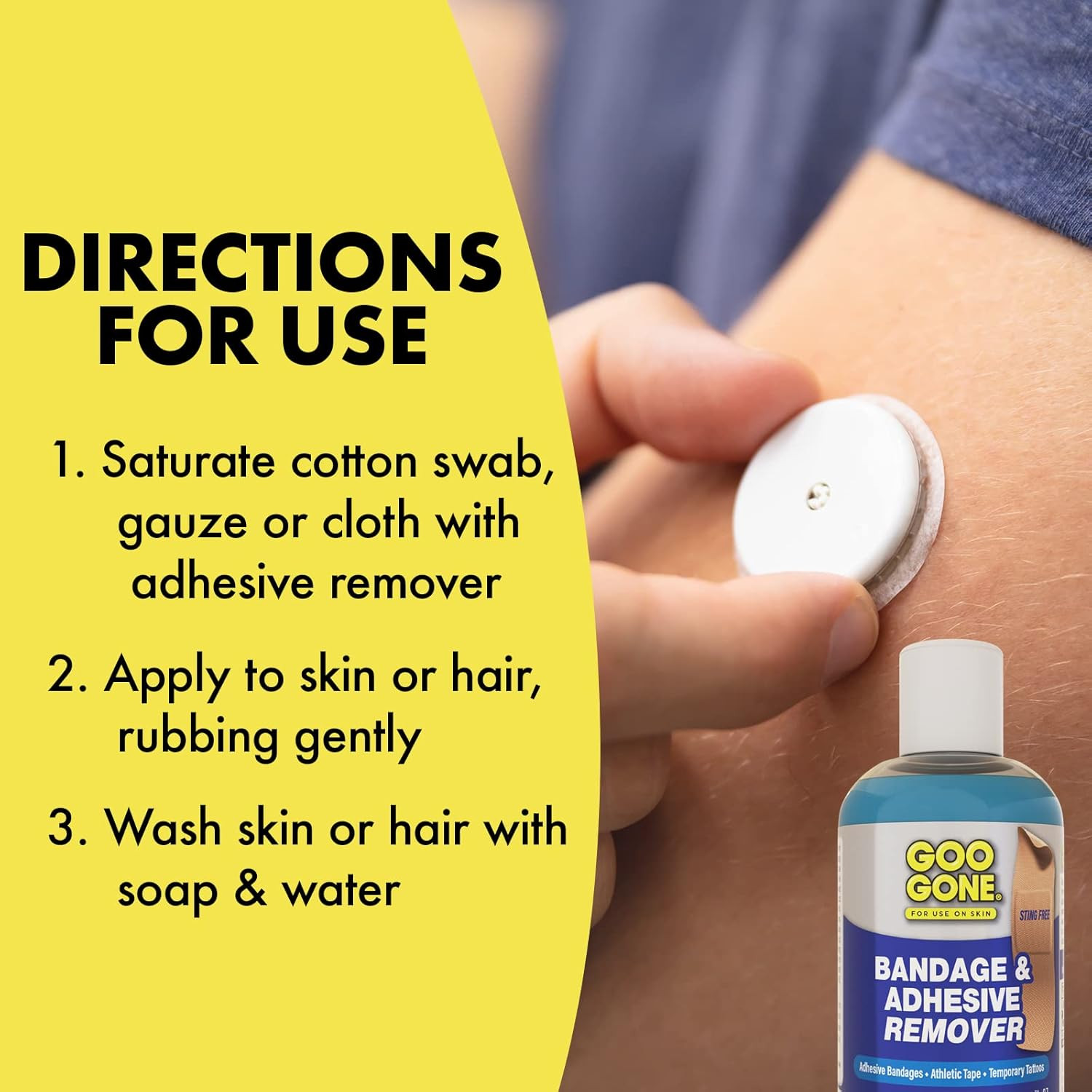 Goo Gone Bandage Adhesive Remover For Skin – 8 Ounce