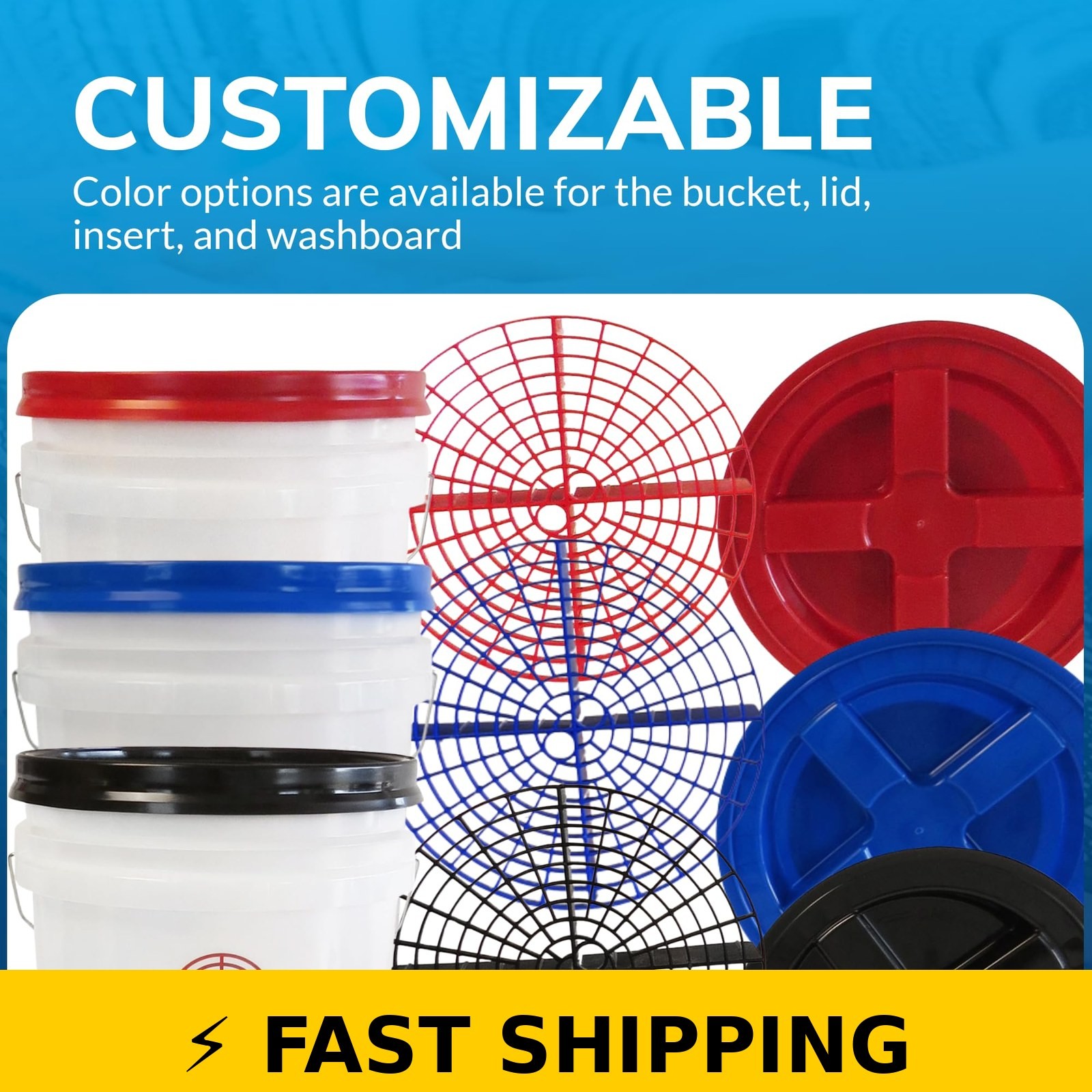 Grit Guard 5 Gallon Washing System – Car Wash Kit with Dolly, Black