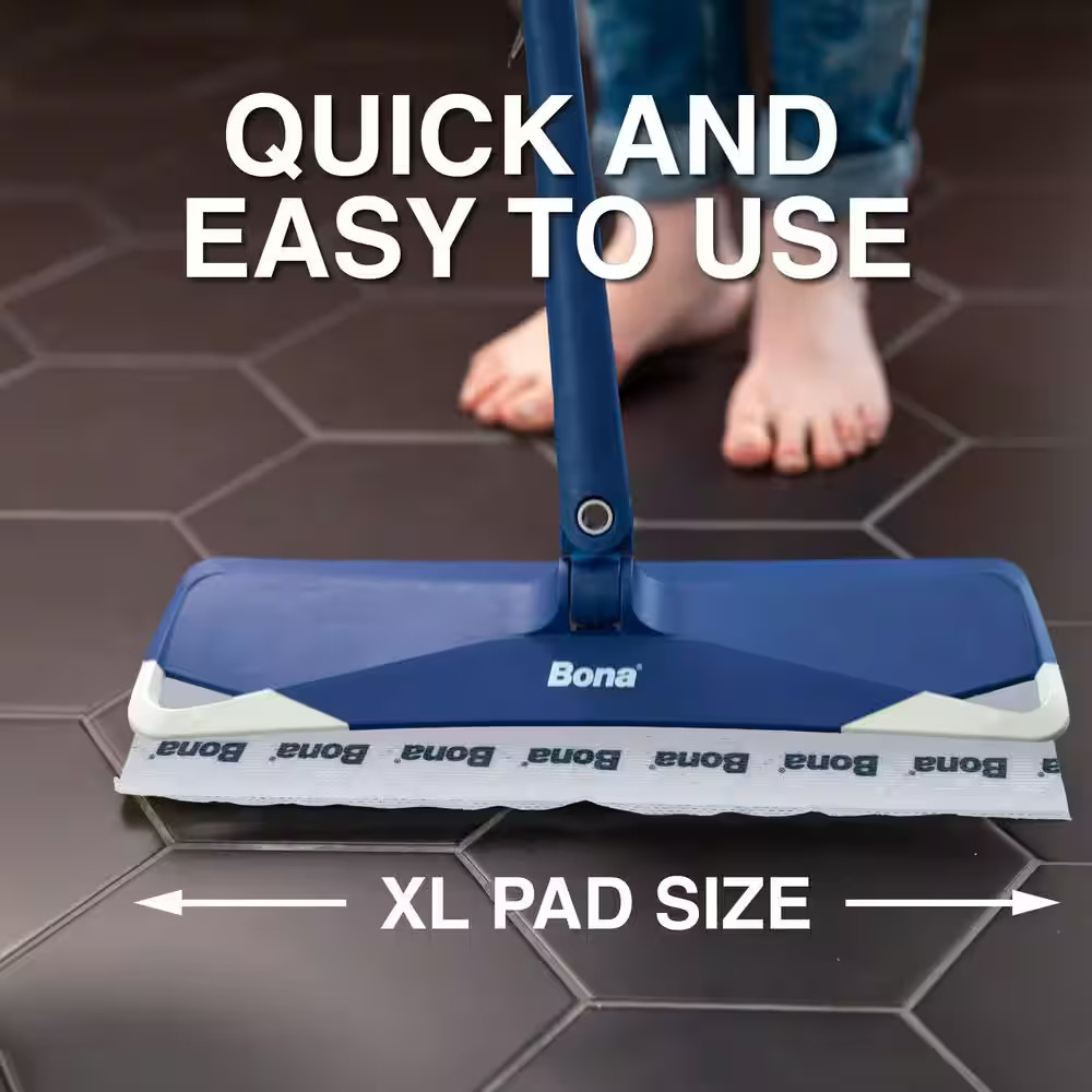 Hard-Surface Floor Disposable Wet Cleaning Pads (12-Pack)