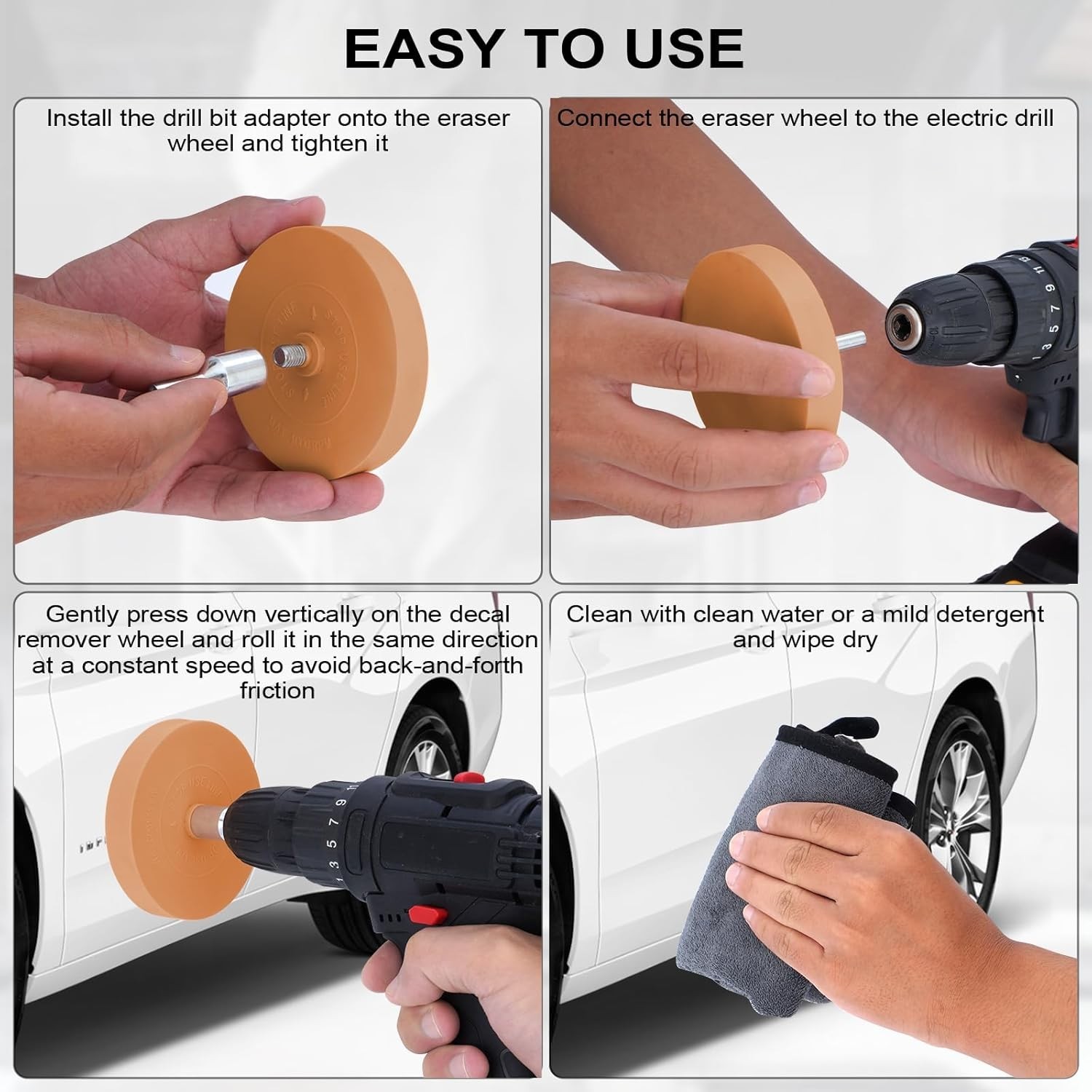 Complete 4-Piece Rubber Decal Removal Kit – Precision Cleaning Without Damage