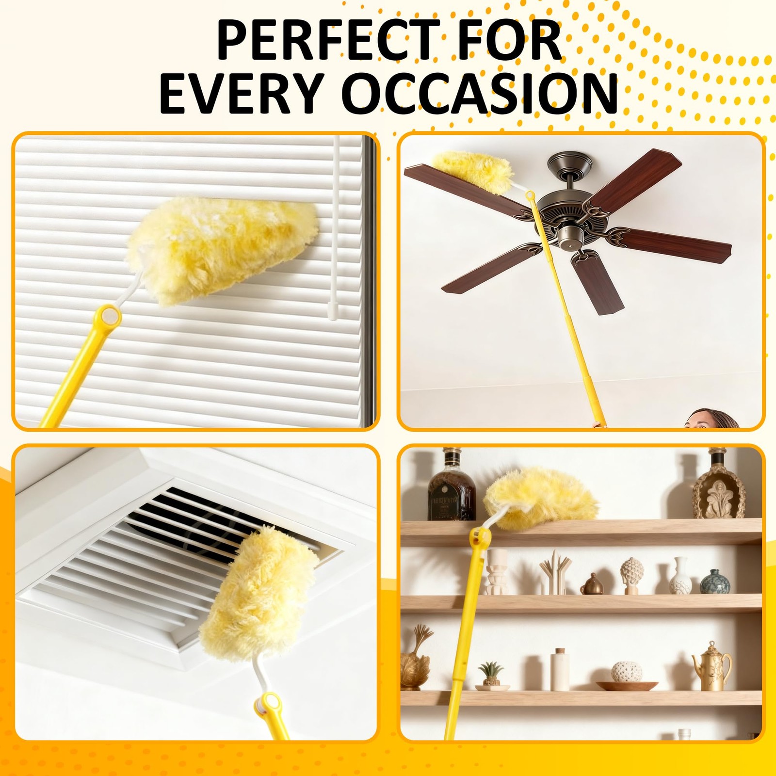 Duster Refills for Swiffer 100 Count with 1 Handle Heavy Duty 4XMicrofiber 360°