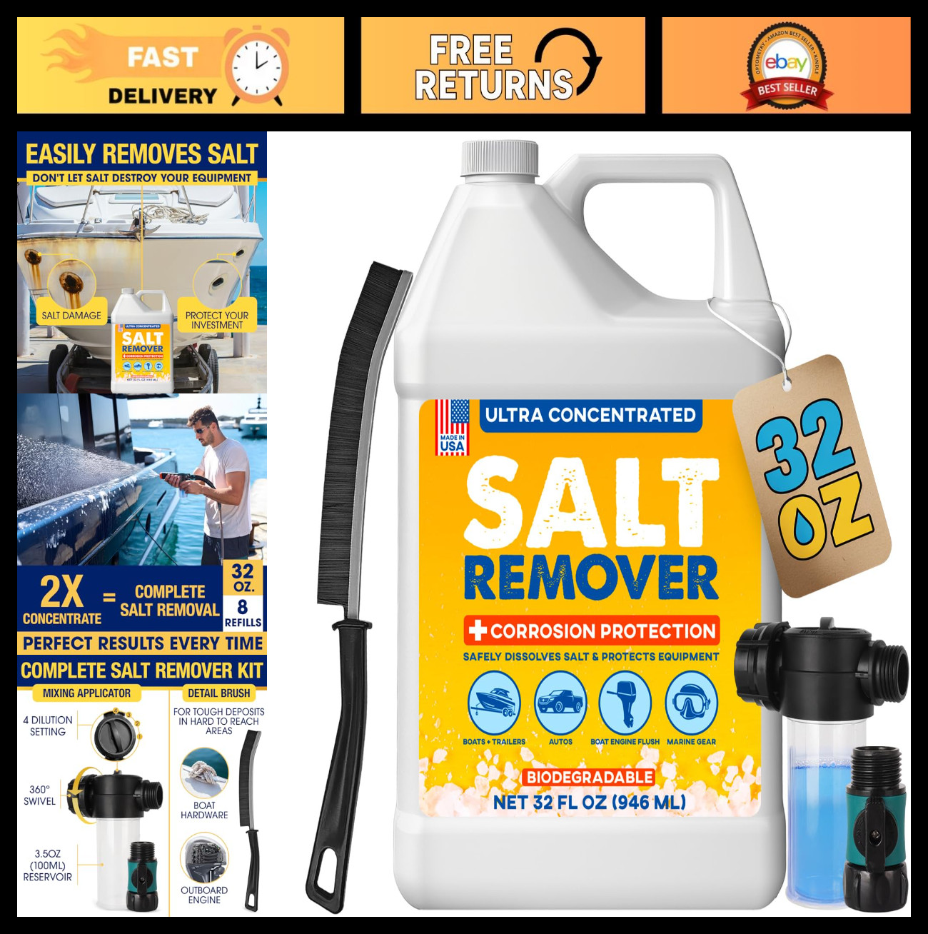 Concentrated Salt Remover Kit – Corrosion Protection for Boats, Cars & Engines 3