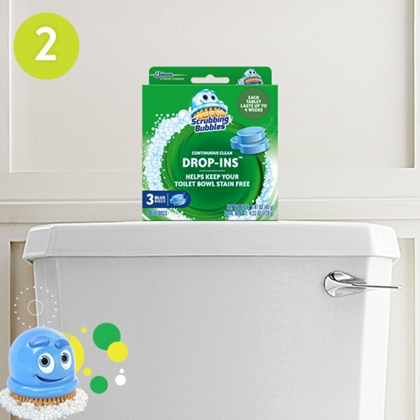 (3-Pack) Scrubbing Bubbles Toilet Bow Cleaner CONTINOUS CLEAN DROP-IN Stain-Free