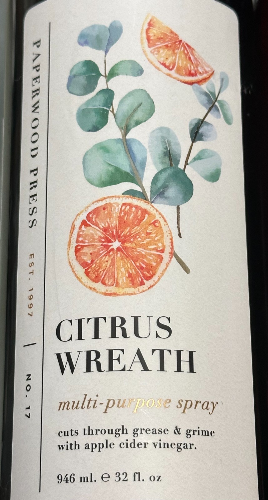 (2-Pk) PAPERWOOD PRESS ~ CITRUS WREATH Kitchen Refresher Cleaner Odor Deodorizer