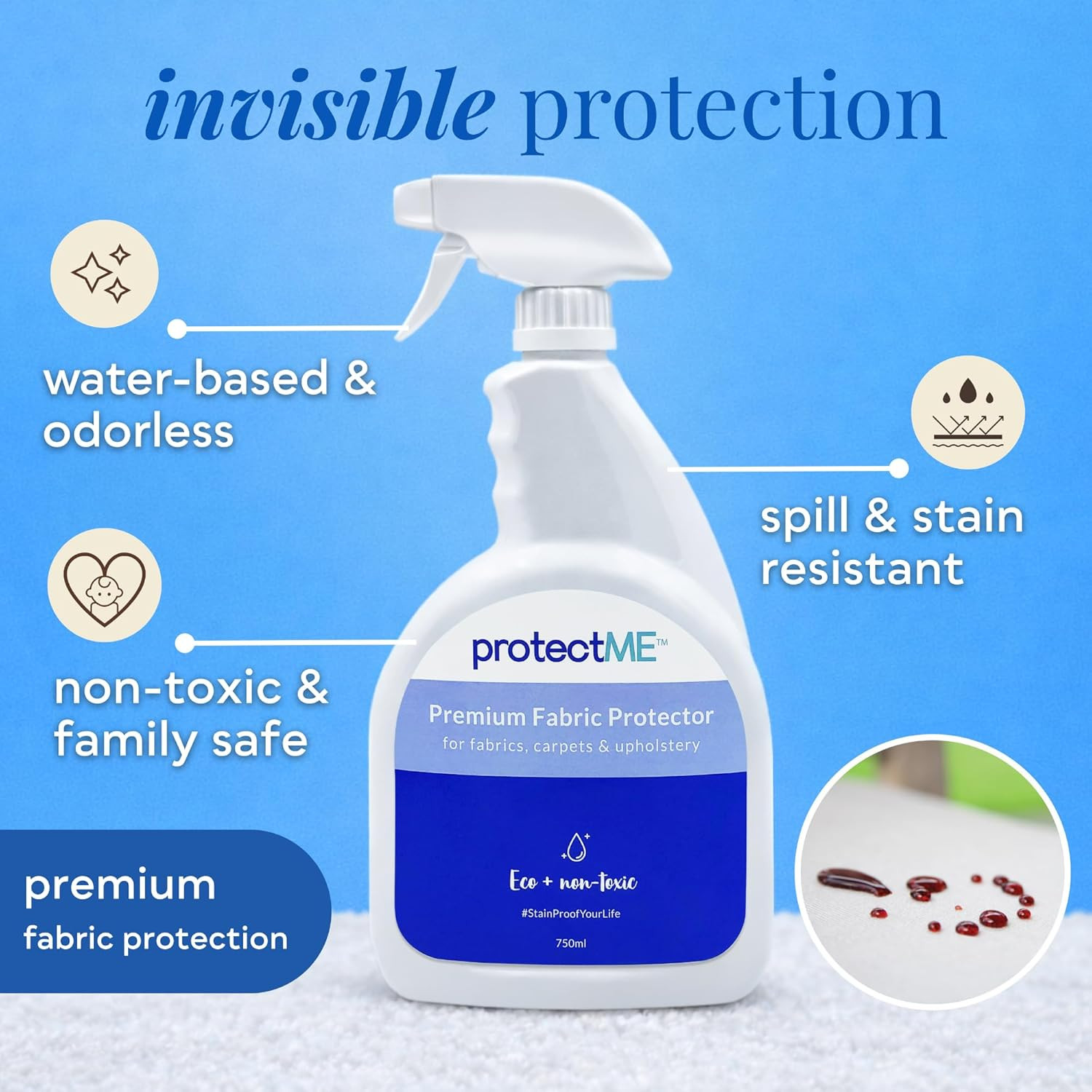 Fabric Protector and Stain Resistant Spray – Upholstery Fabric Spray for Stain G