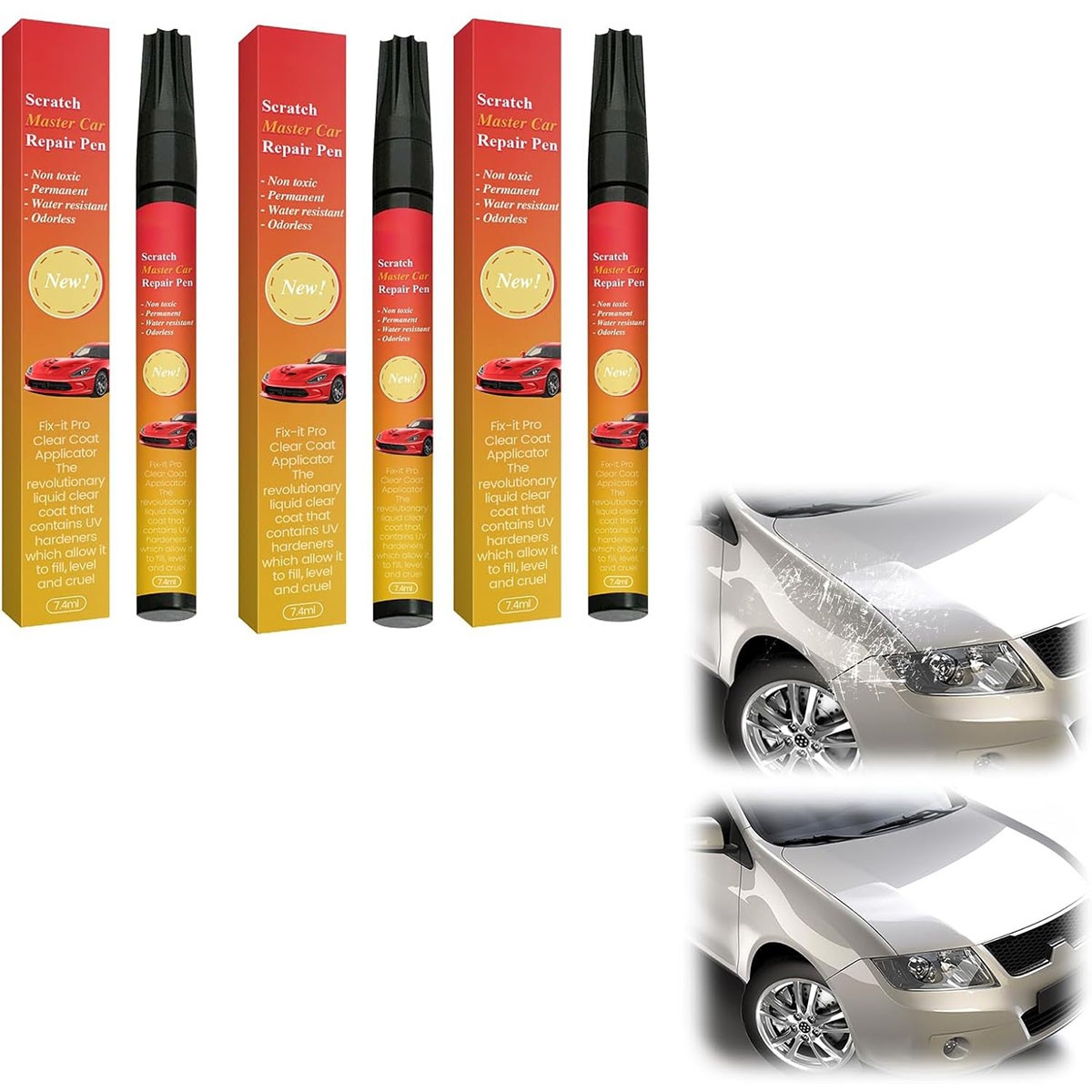 1~3Pcs Magic Car Scratch Removal Pen,Car Paint Scratch Remover Pen For All Cars