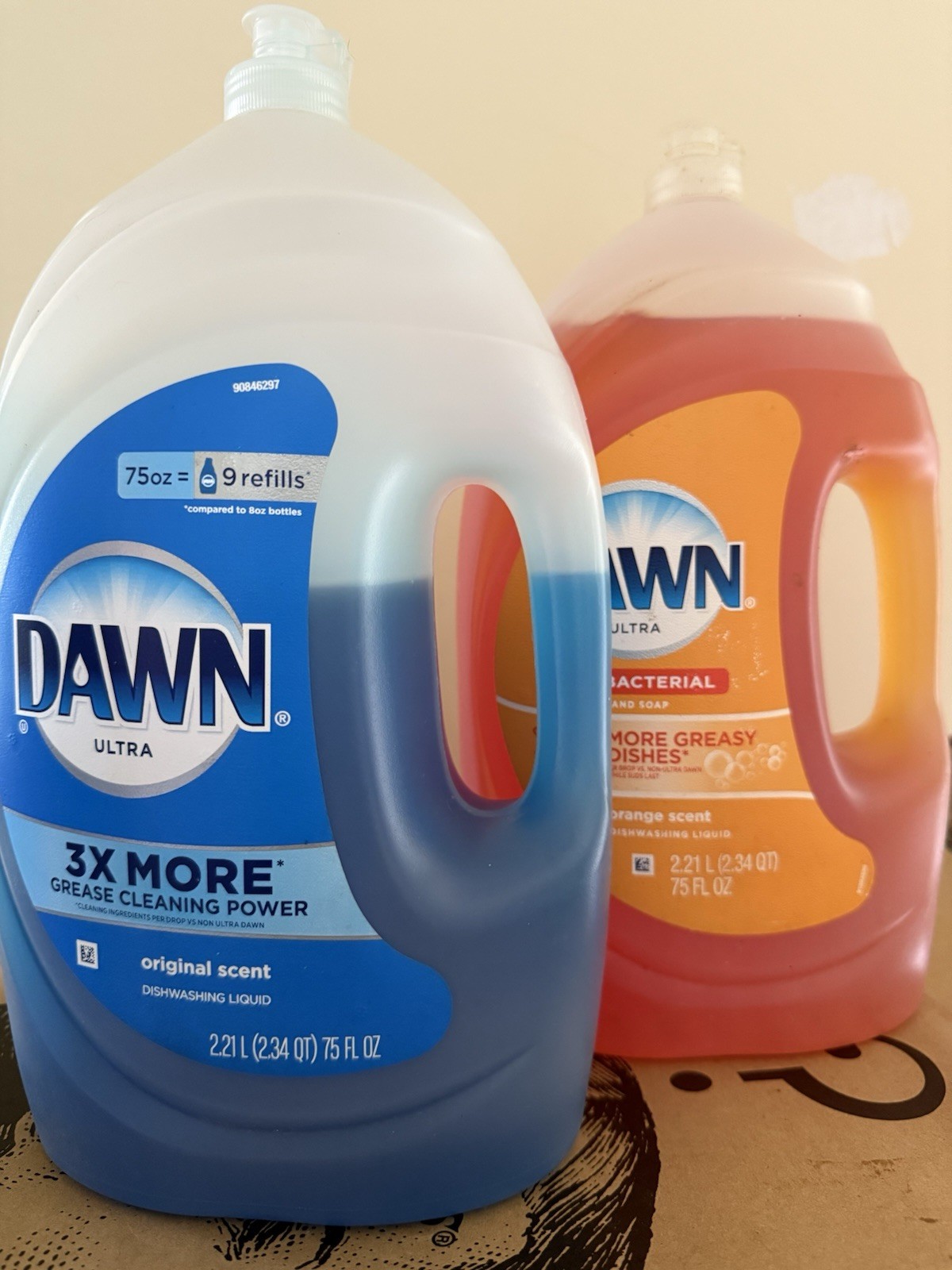 DAWN Ultra Dishwashing Liquid In 75 FL OZ Bottle Original OLD Scent 2016 Used