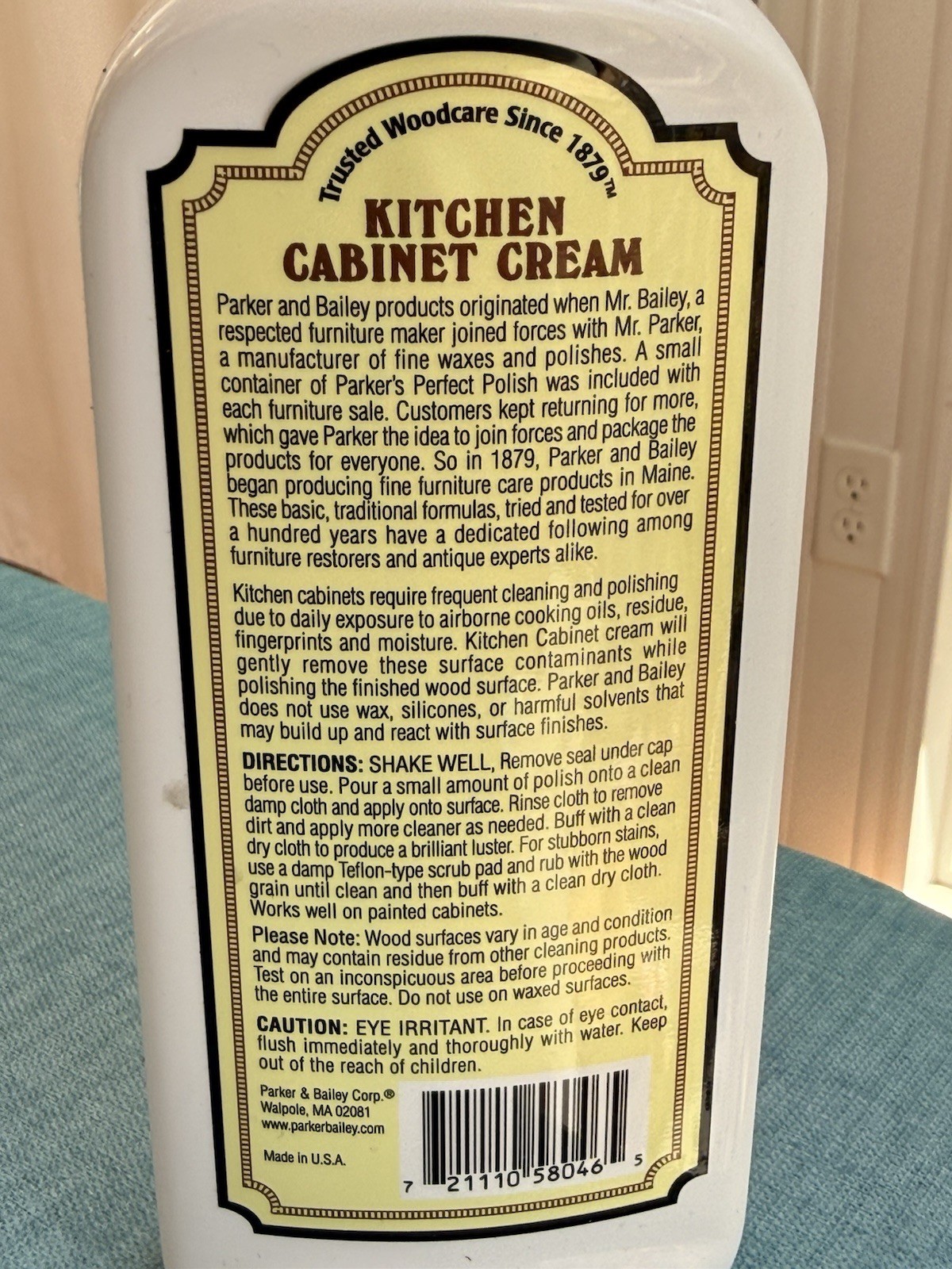 PARKER & BAILEY KITCHEN CABINET CREAM – remove dirt and grease cleans and shines
