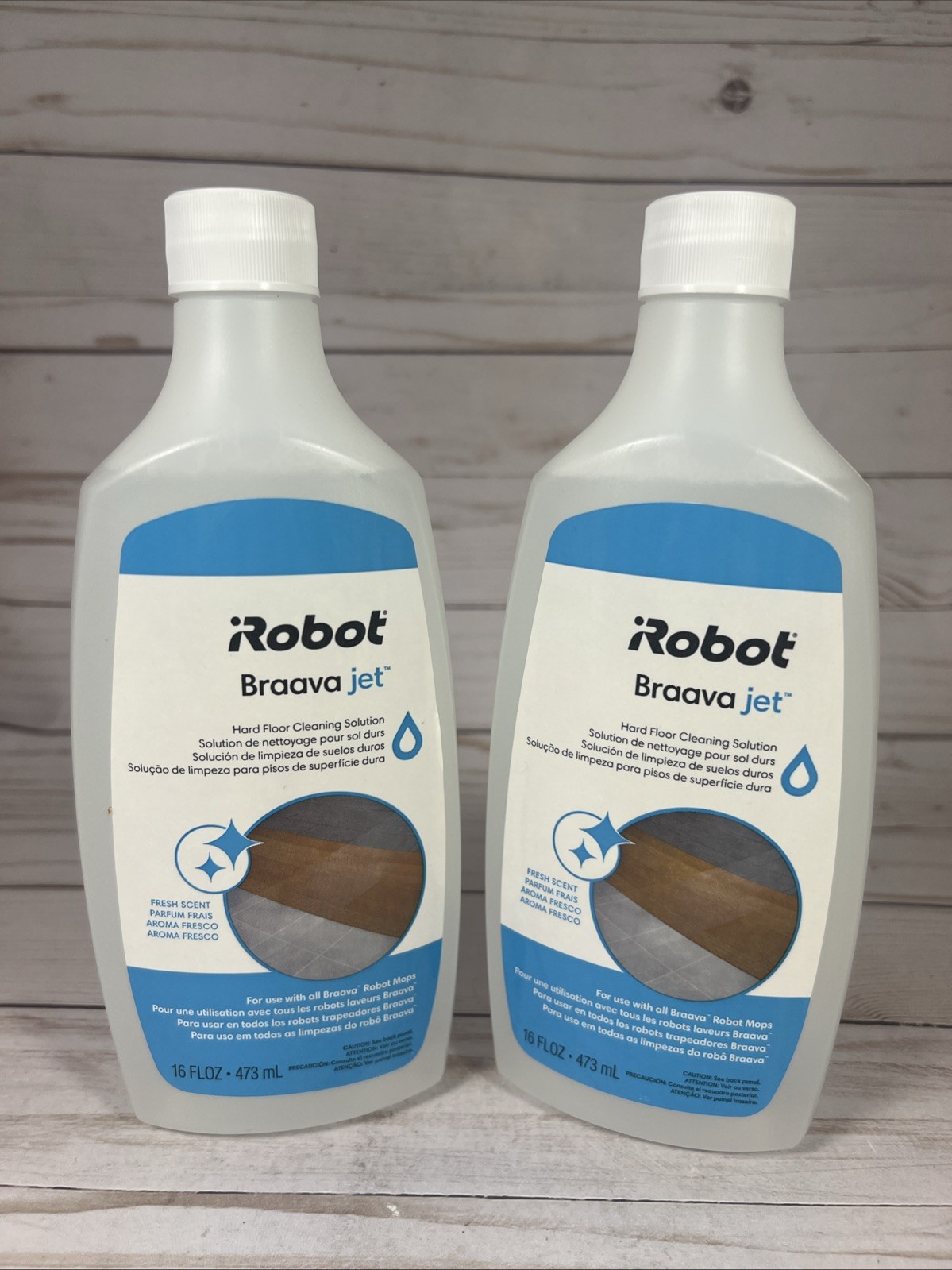 iRobot Braava Jet Hard Floor Cleaning Solution 4632813 Fresh Mint 16oz (2Pack)
