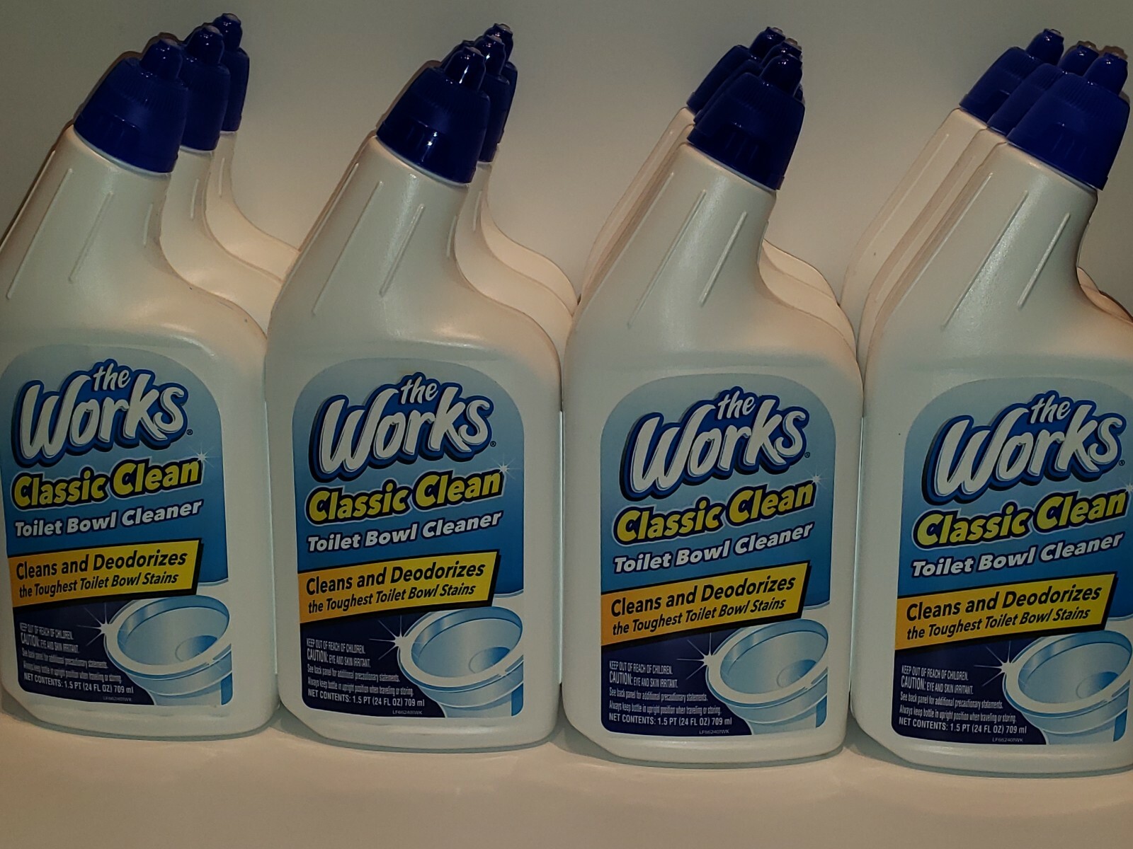 Lot Of 24 Toilet Bowl Cleaner, The Works 24 fl oz x 24 Bottles