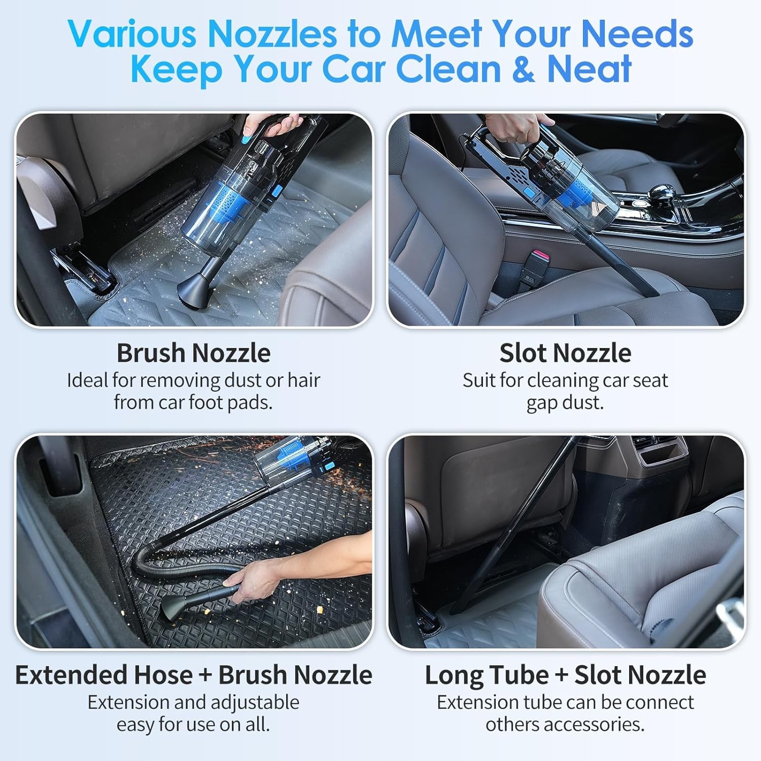 17pc Auto Cleaning Kit with Handheld Vacuum & Brushes