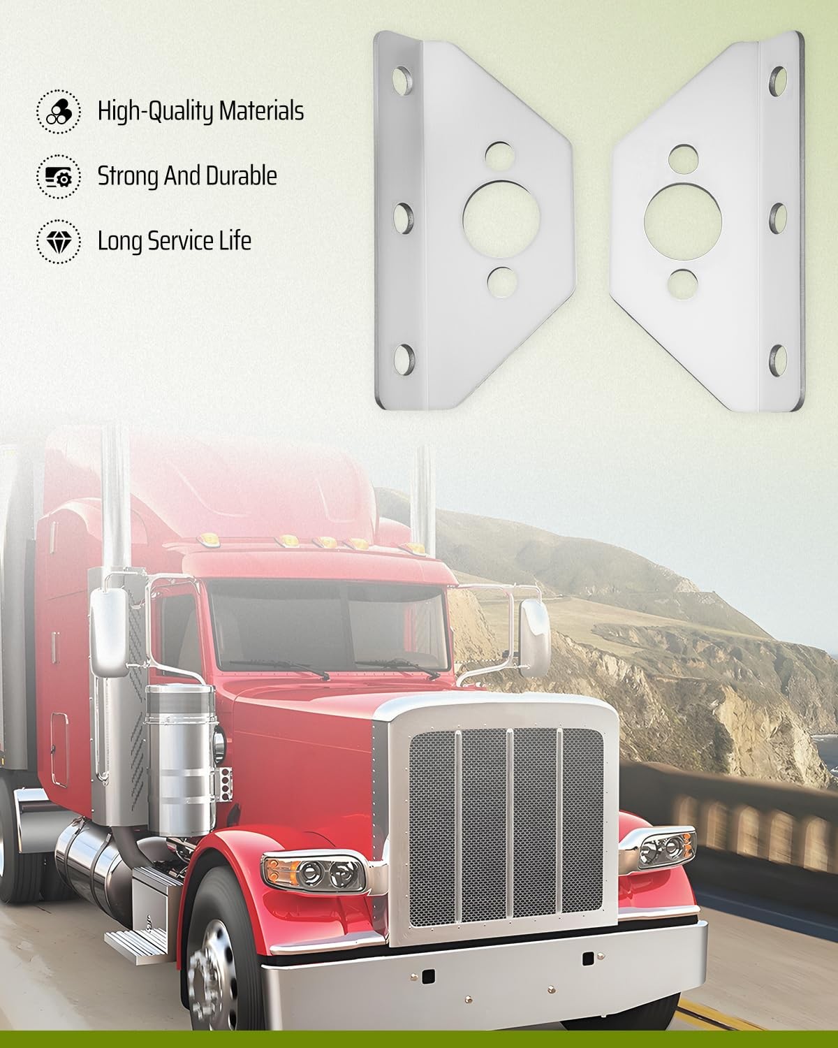 2 PCS Windshield Wiper Repair Brackets Kit Fit for Peterbilt 379 388 389, Sta…