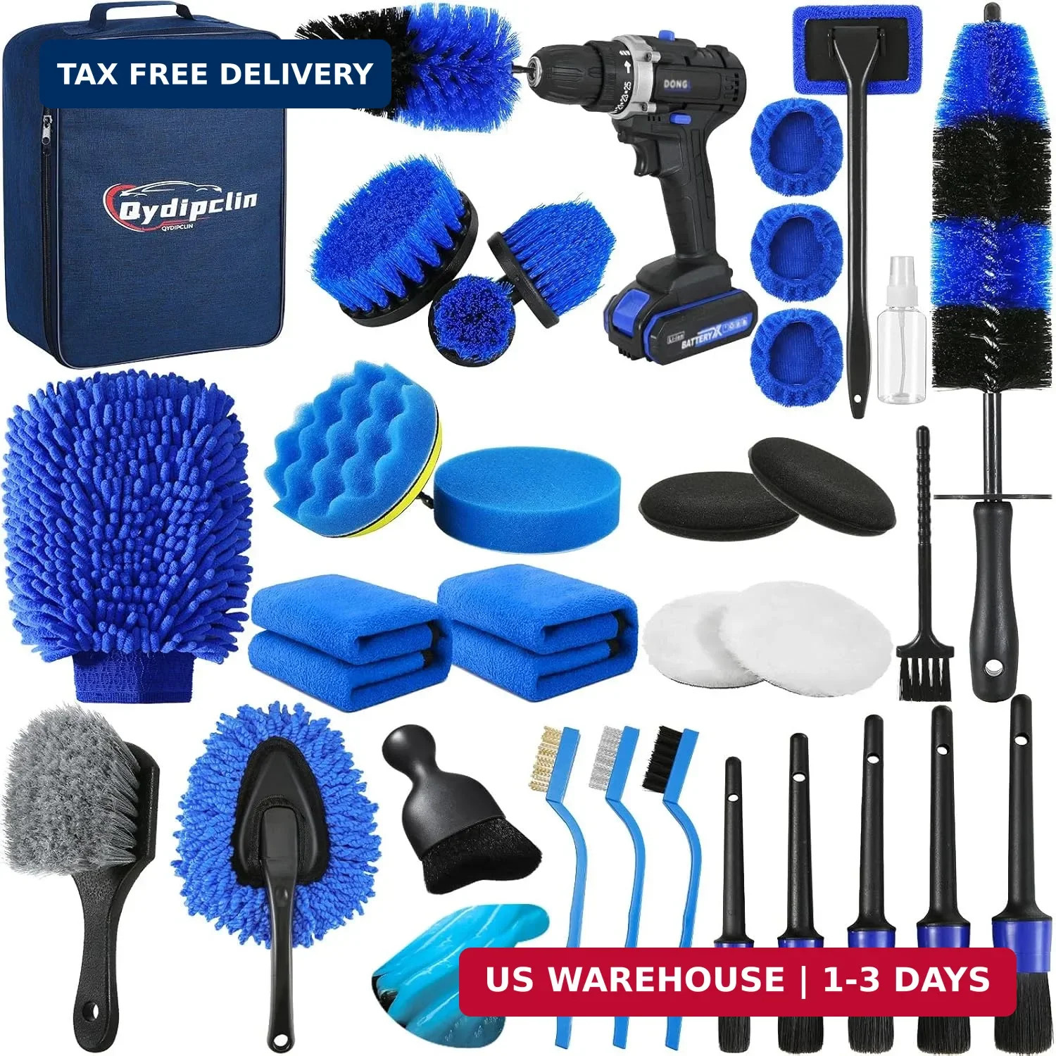 Car Detailing Kit Car Wash Supplies Brush Set Interior Exterior Wheels Cleaning