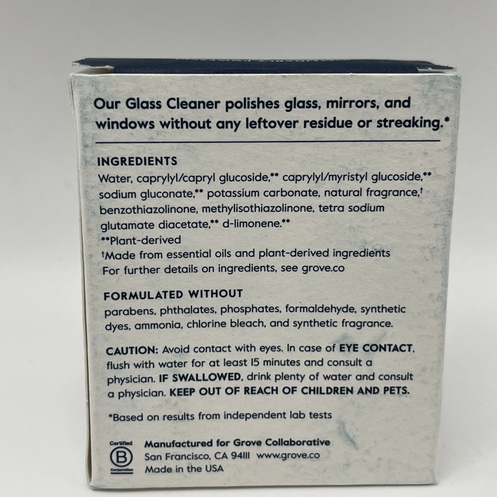 Grove Co. Glass Cleaner Concentrates Streak-Free Citron & White rose 2pk