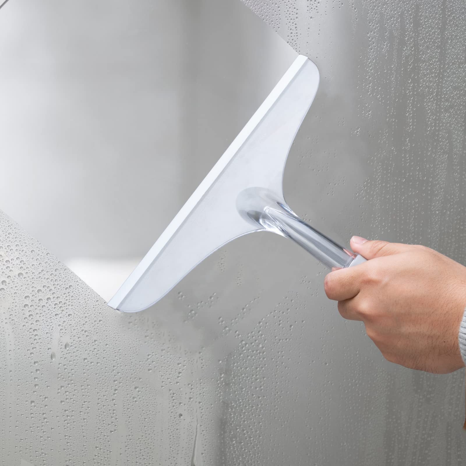10” Shower Squeegee – Rubber Water Wiper for Glass, Tile & Mirror – 2 Pack